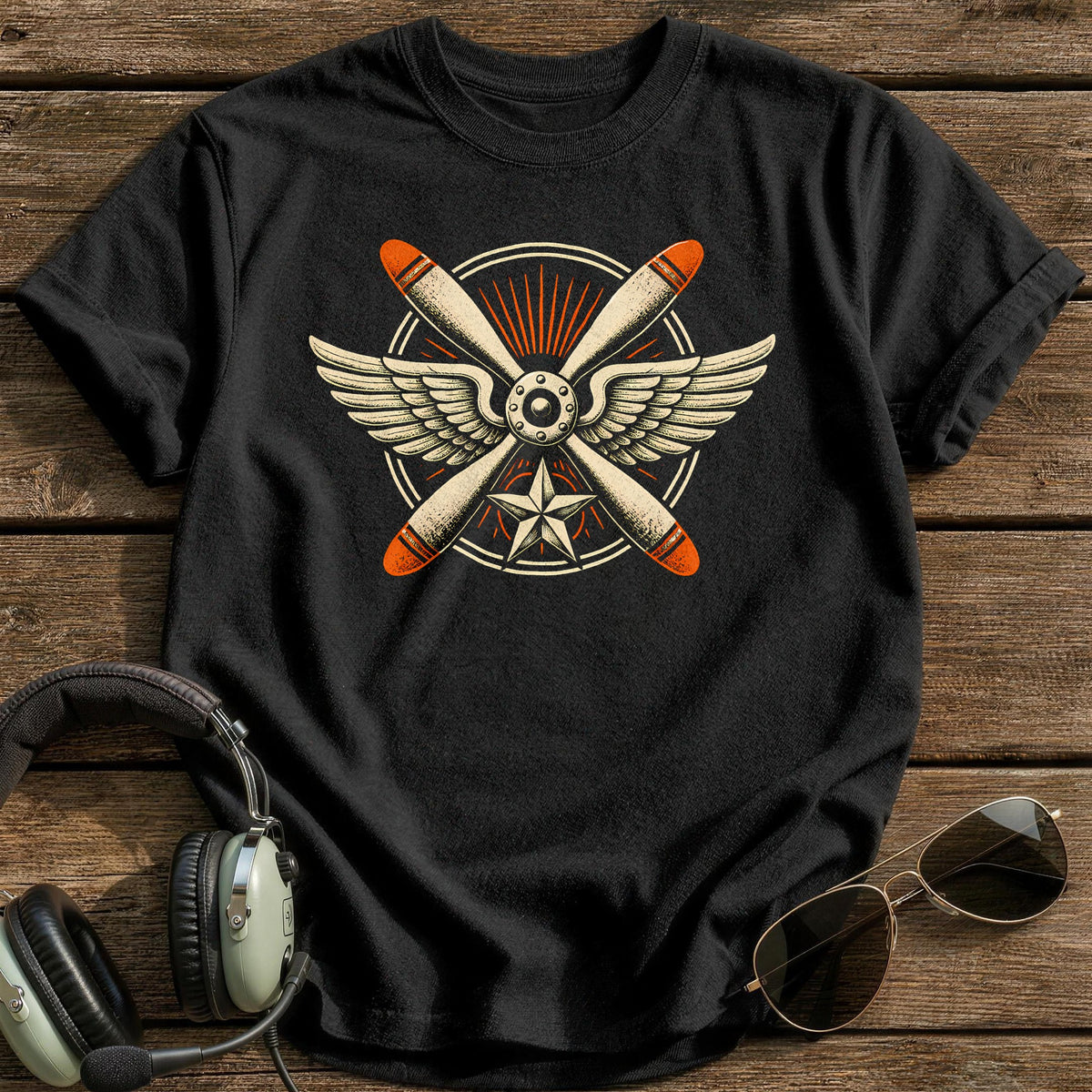 Four Point Formation T-Shirt - Black
