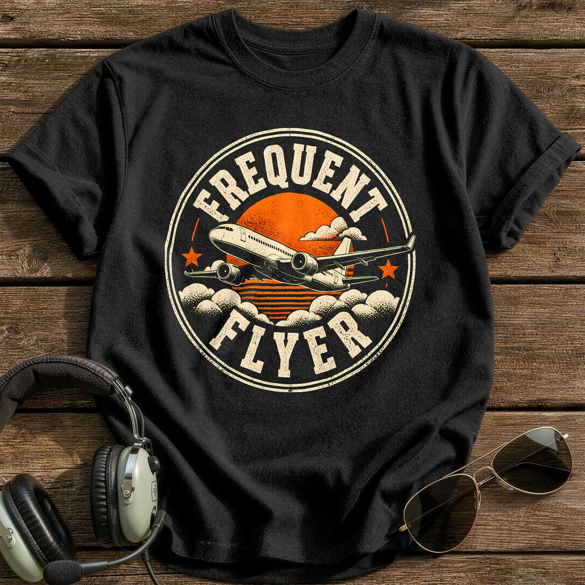 Frequent Flyer Life T-Shirt - Black