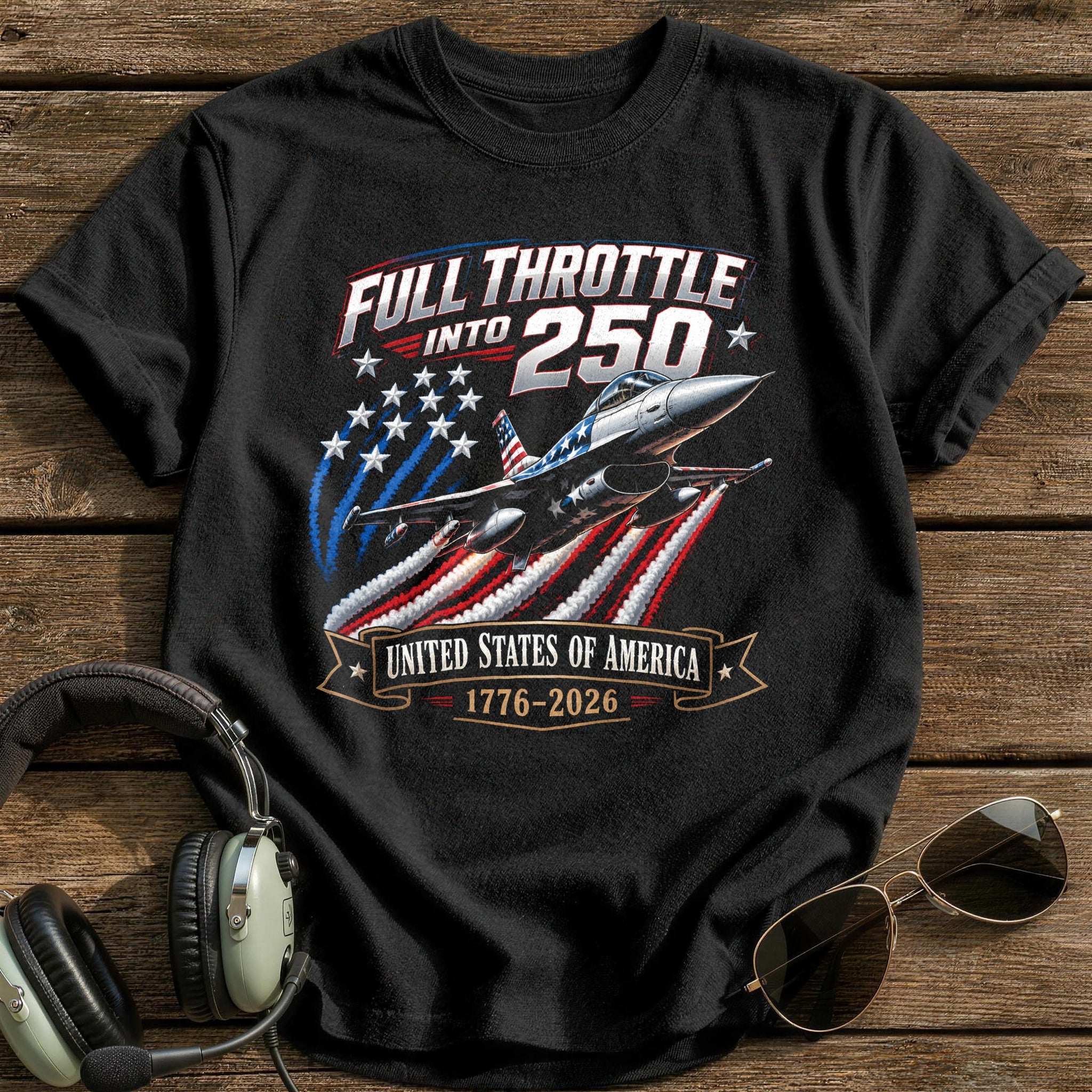 Full Throttle Into 250 T-Shirt - Black