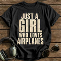 Girl Loves Airplanes - Black