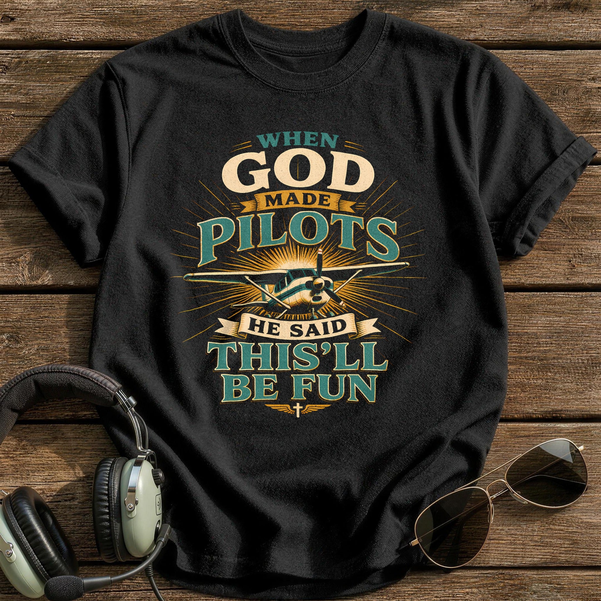 God Made Pilots - Black