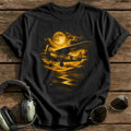 Golden Moon Flight T-Shirt - Black