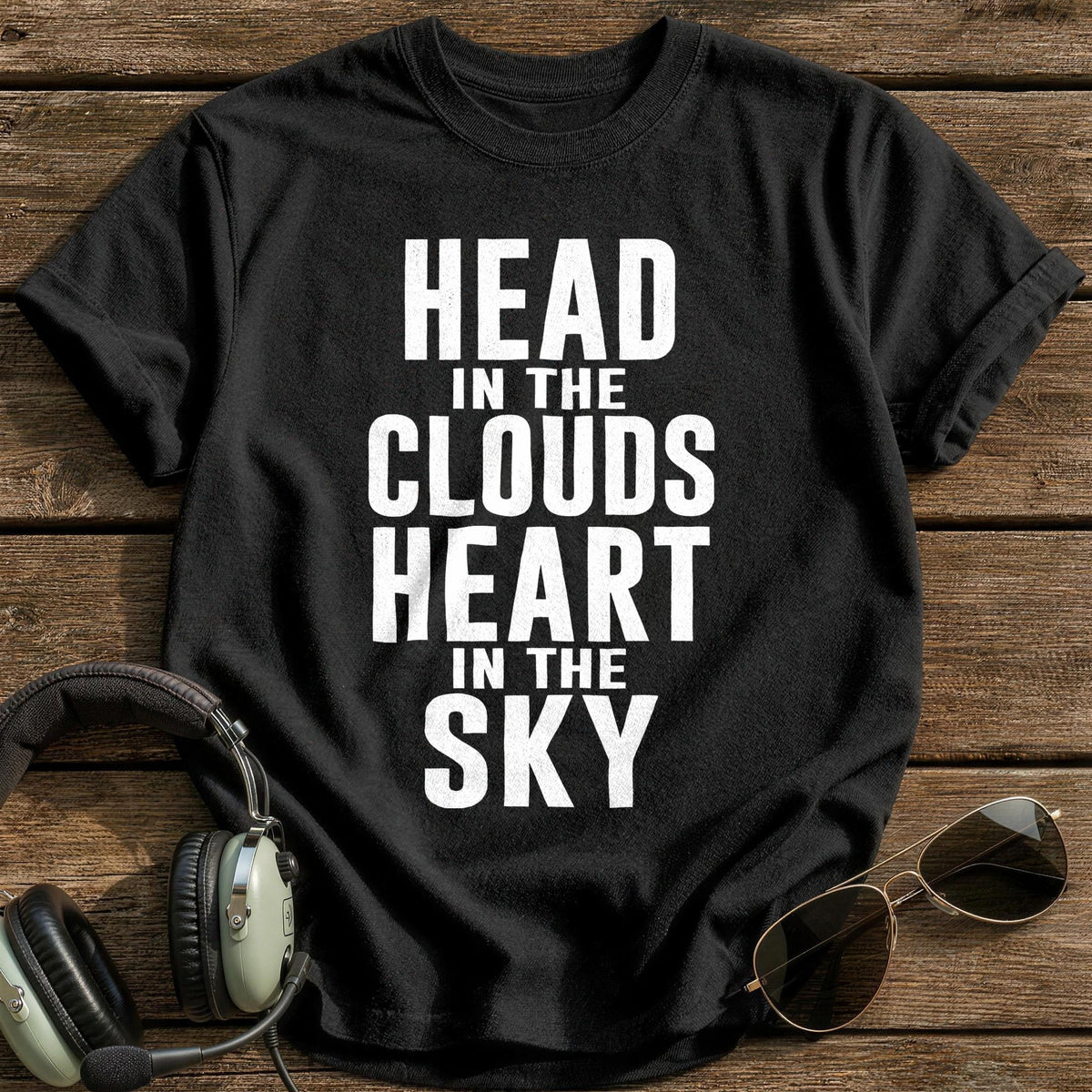 Head In Clouds 45 T-Shirt - Black