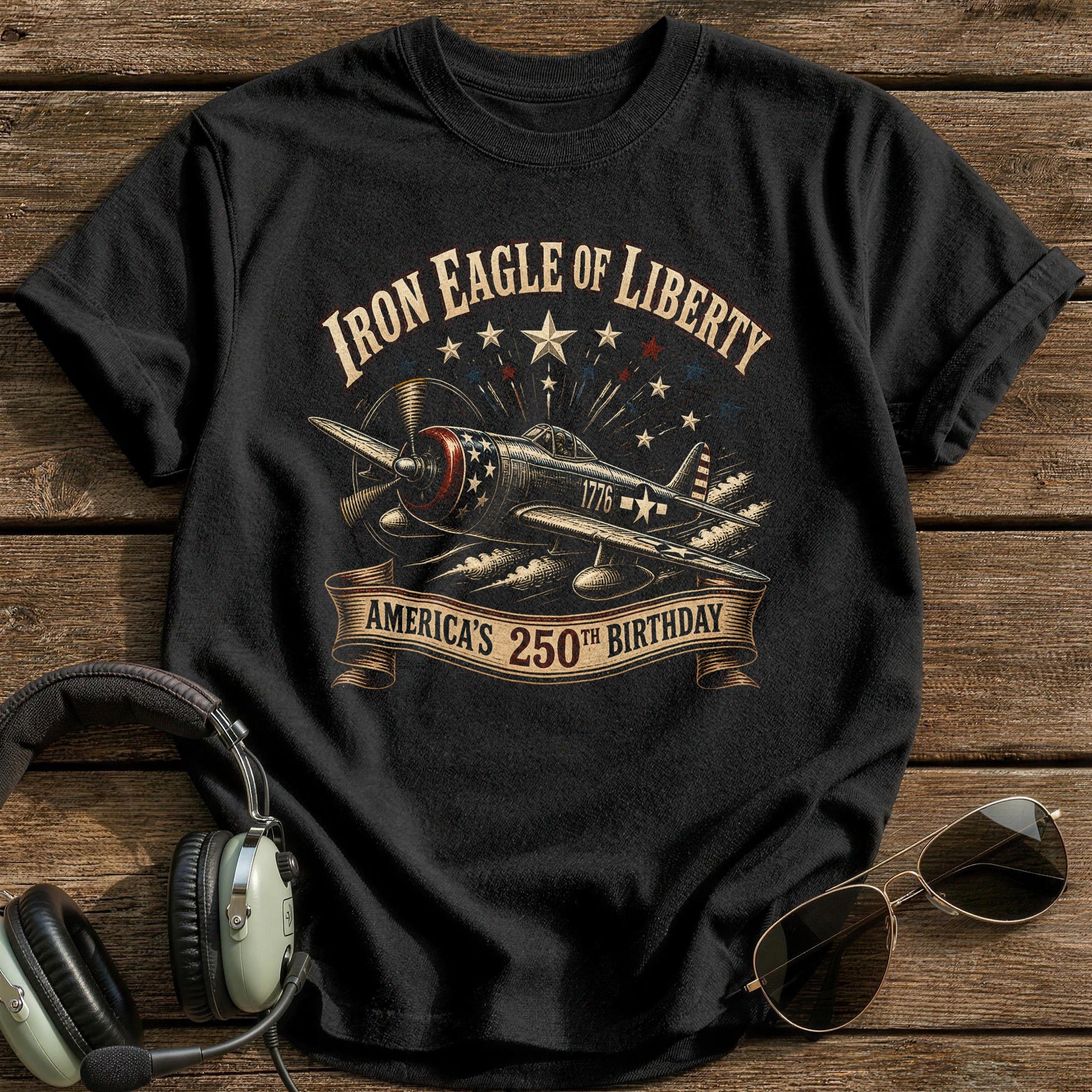 Iron Eagle Of Liberty T-Shirt - Black