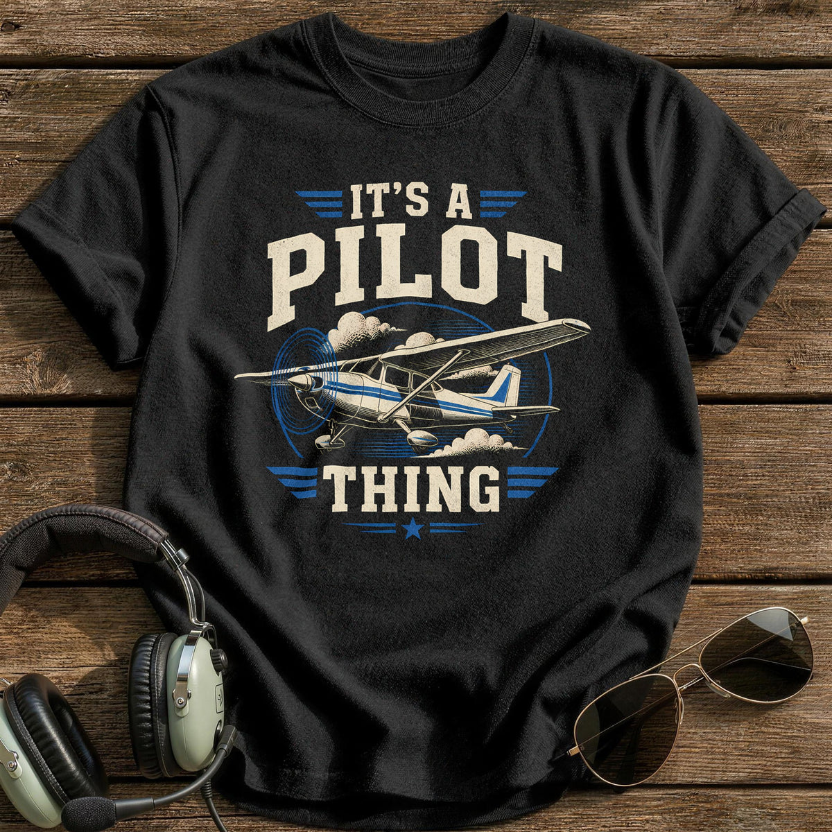 Its A Pilot Thing 86 T-Shirt - Black
