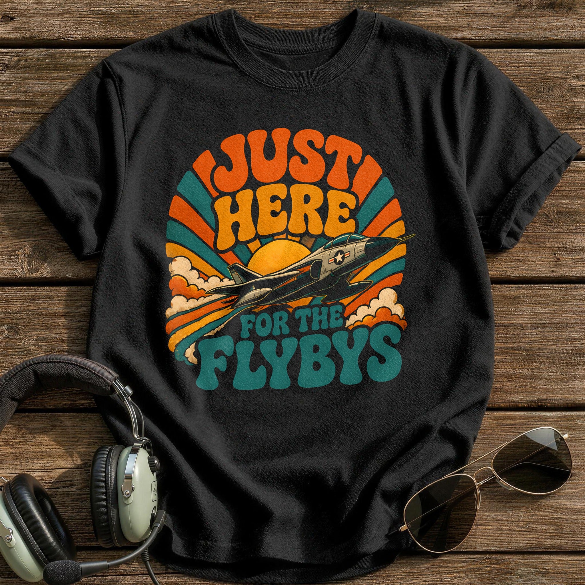 Just Here For The Flybys - Black