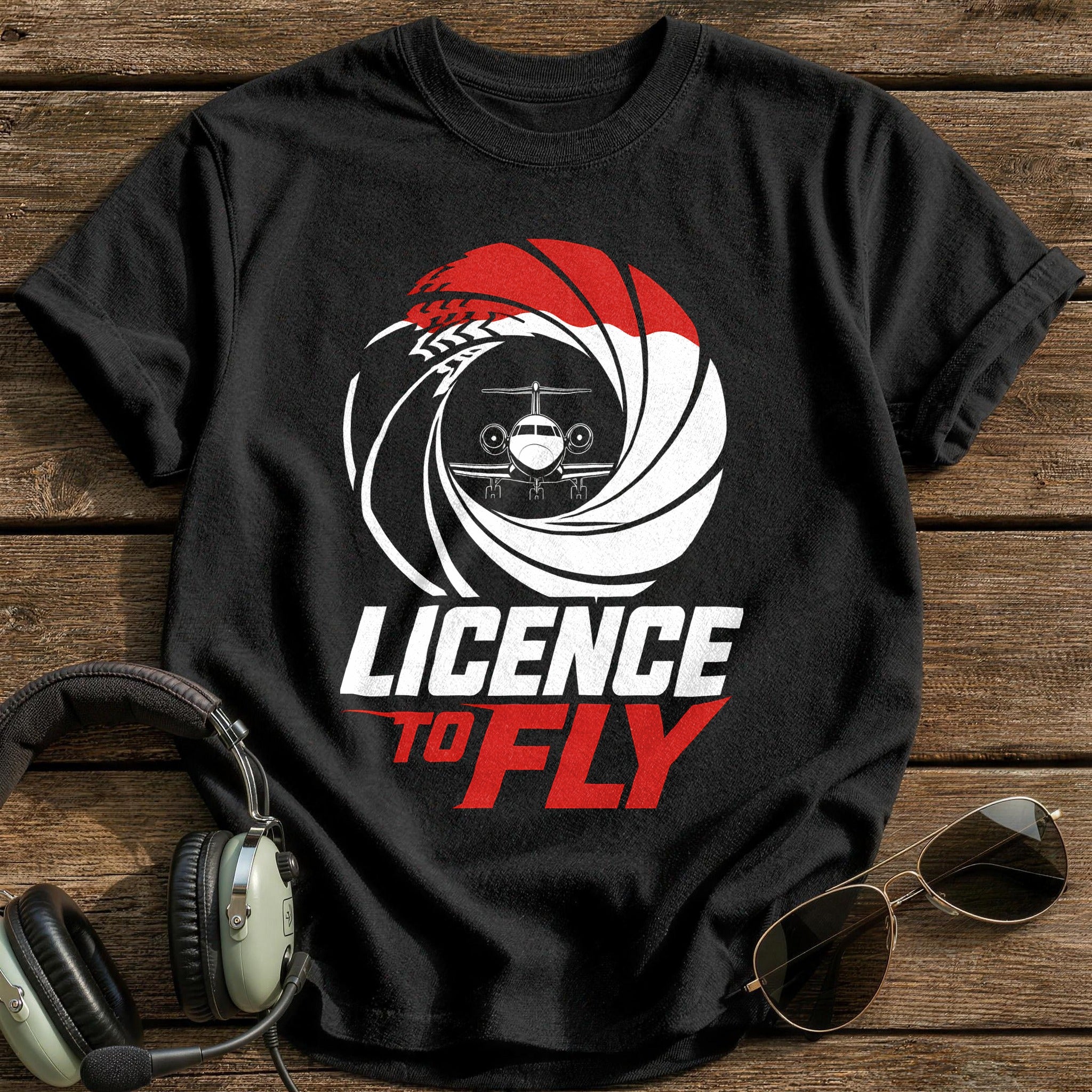 Licence to Fly T-Shirt - Black
