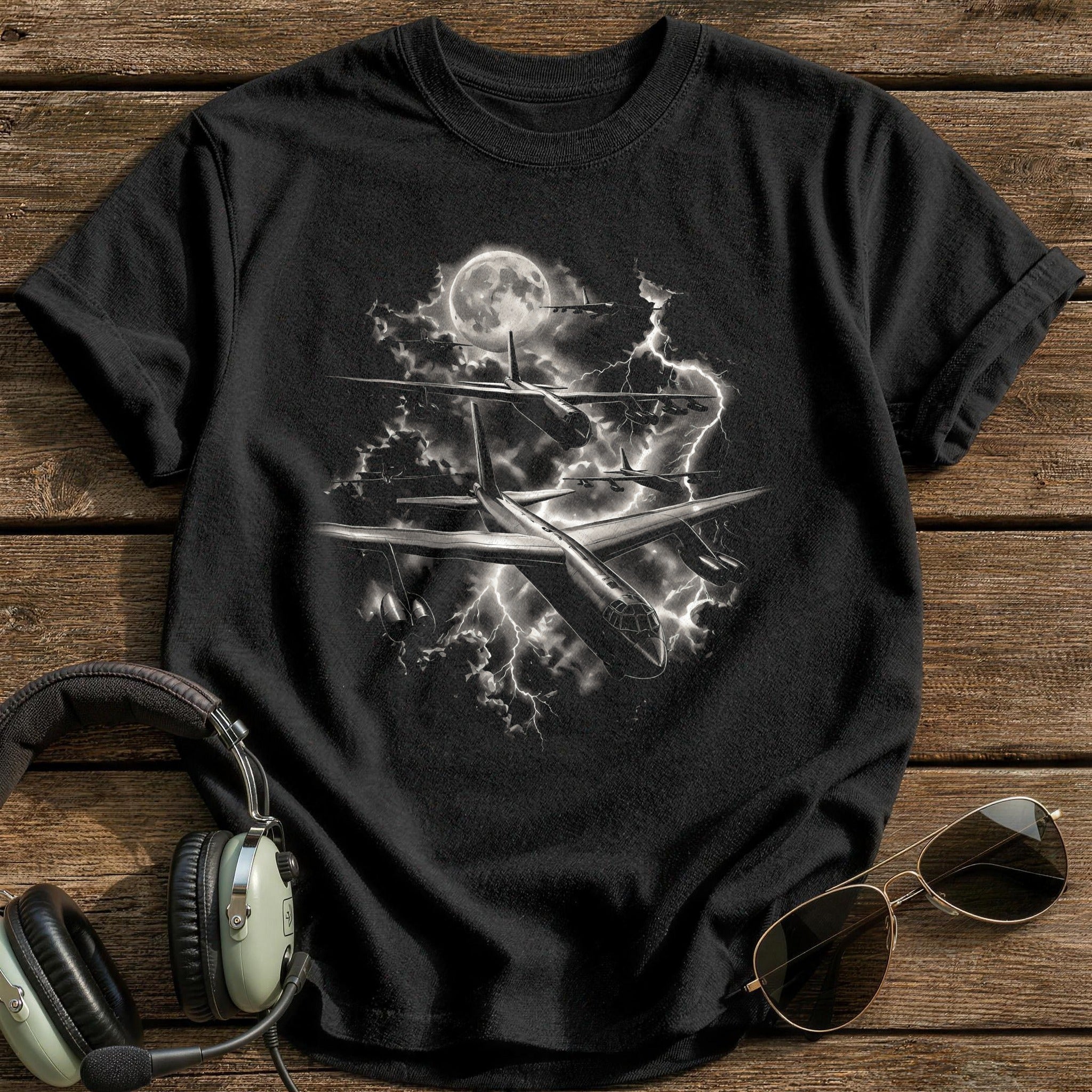 Lightning Storm Flight T-Shirt - Black