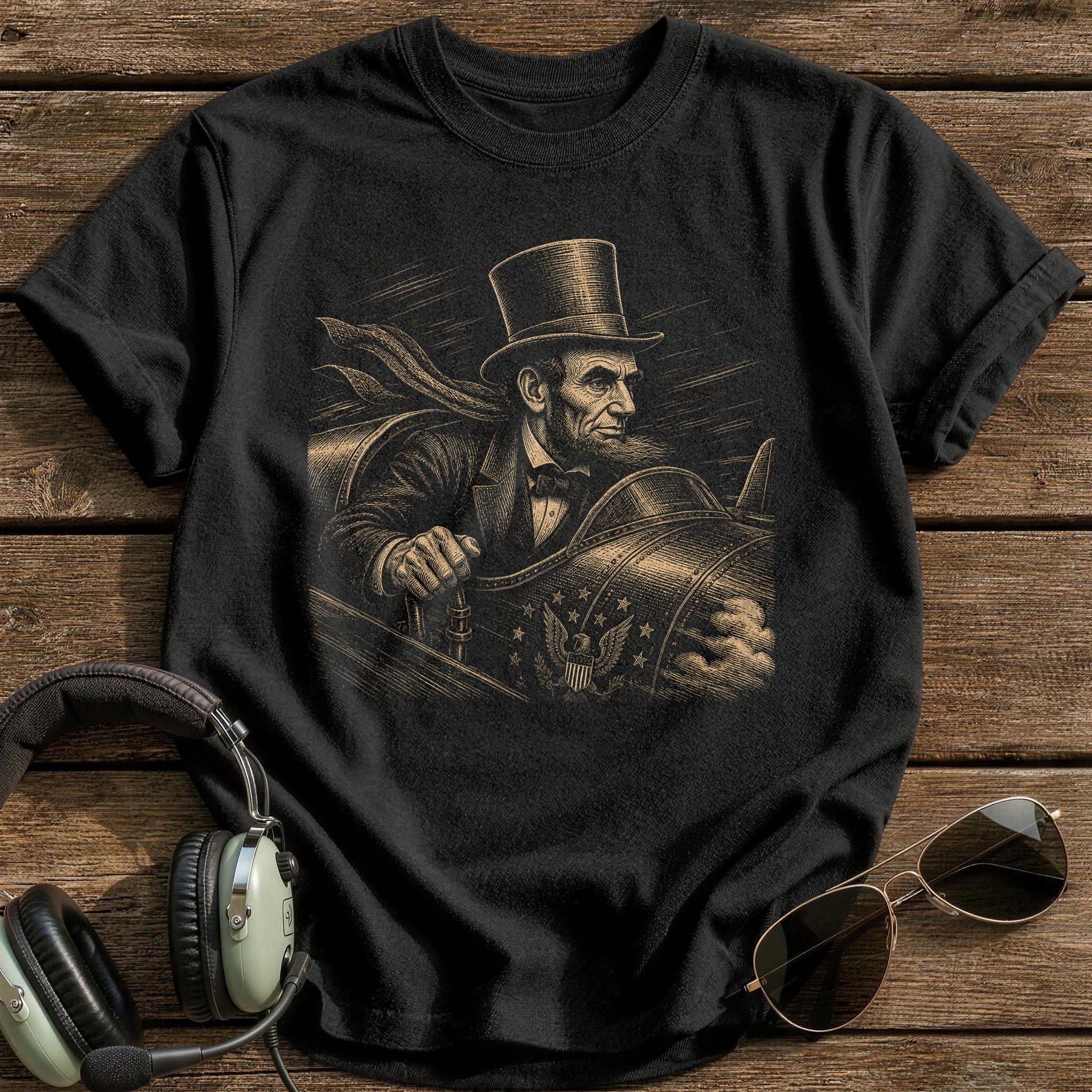 Lincoln Takes Flight T-Shirt - Black