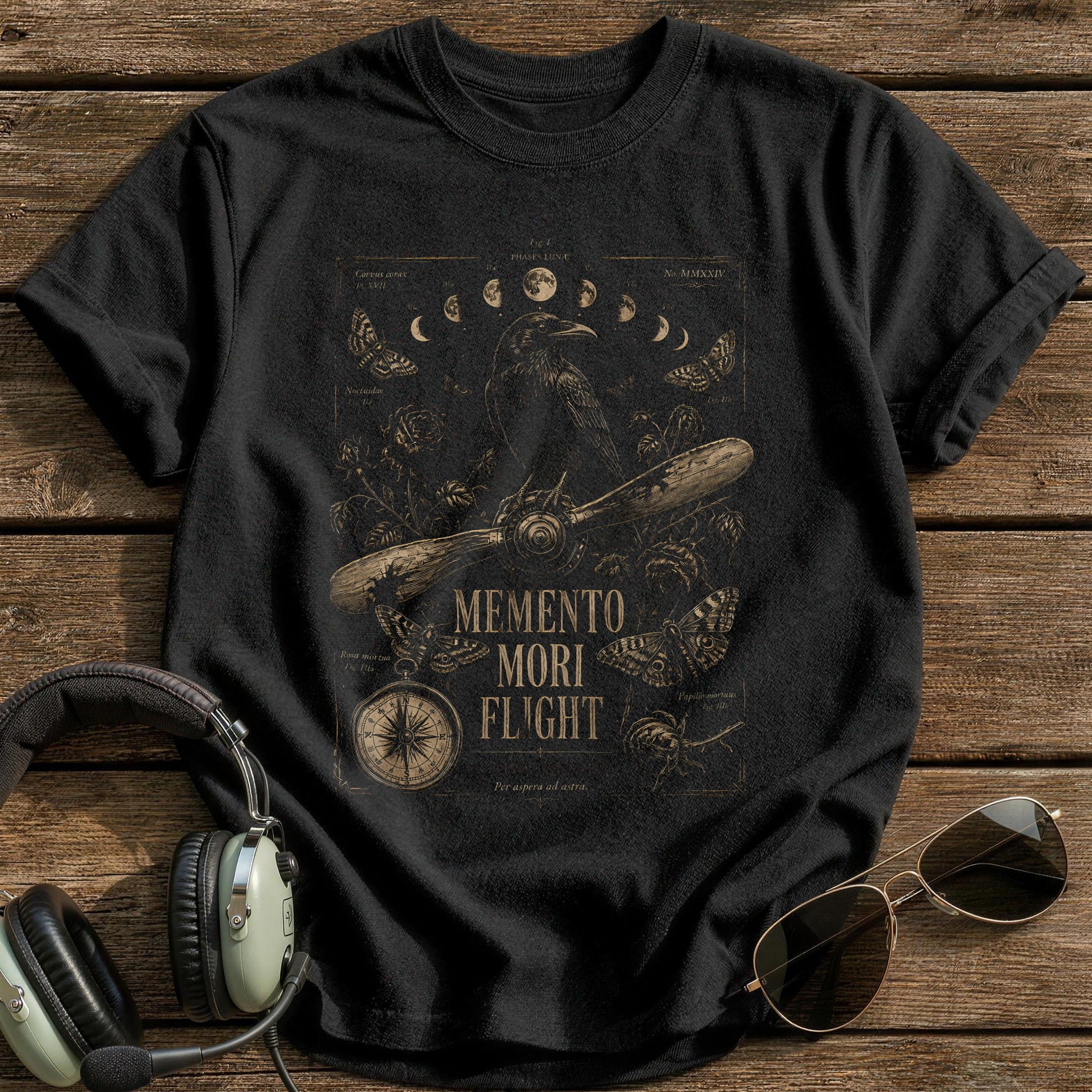 Memento Mori Flight 18 T-Shirt - Black