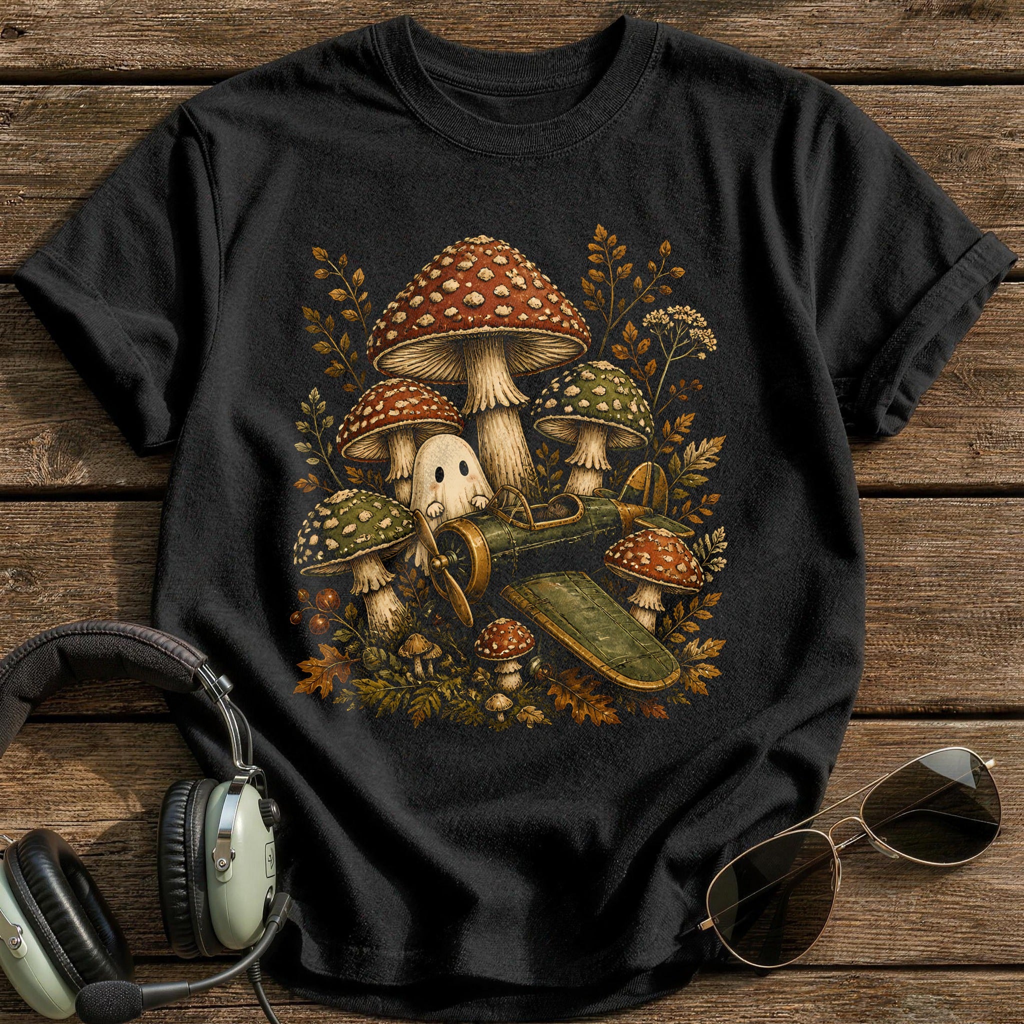 Mushroom Ghost Plane 76 - Black
