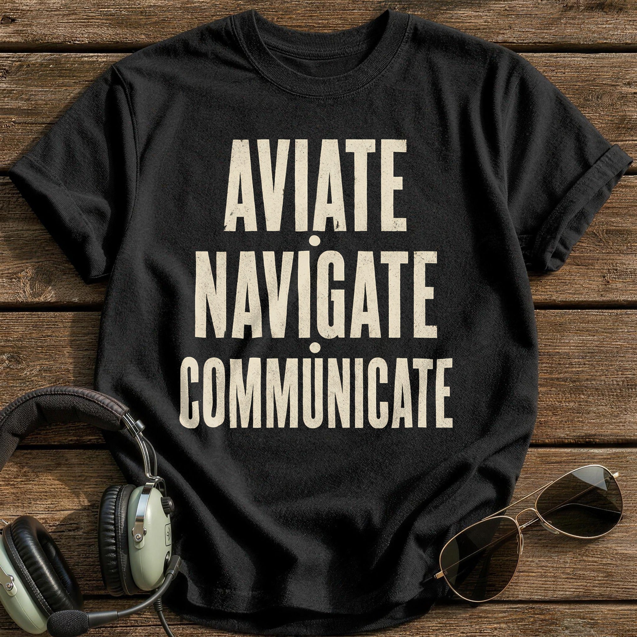 Navigate Aviate Communicate - Black