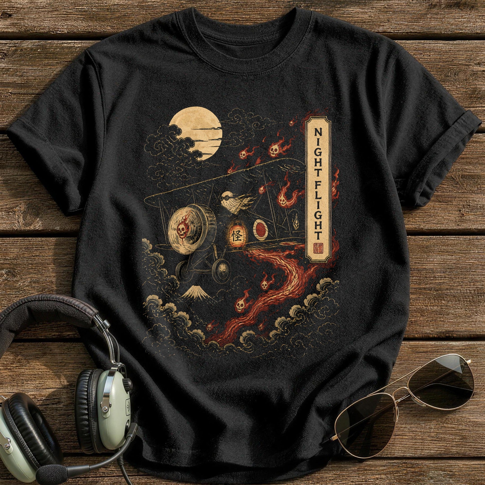 Night Flight 11 T-Shirt - Black