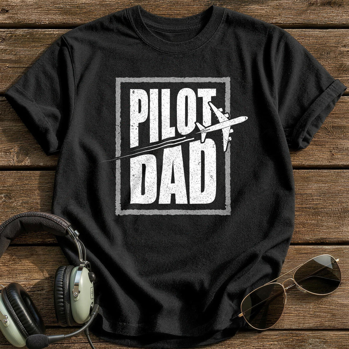 Pilot Dad T-Shirt - Black