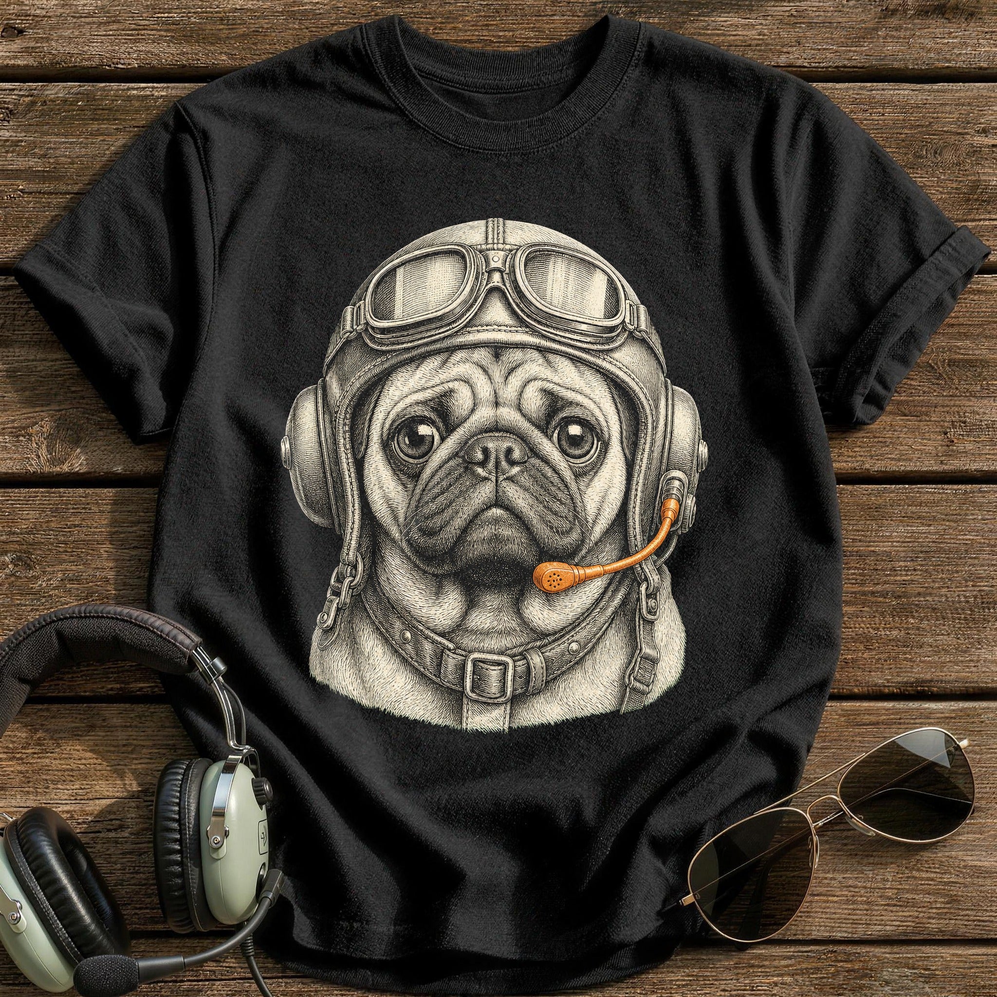 Pilot's Best Friend T-Shirt - Black