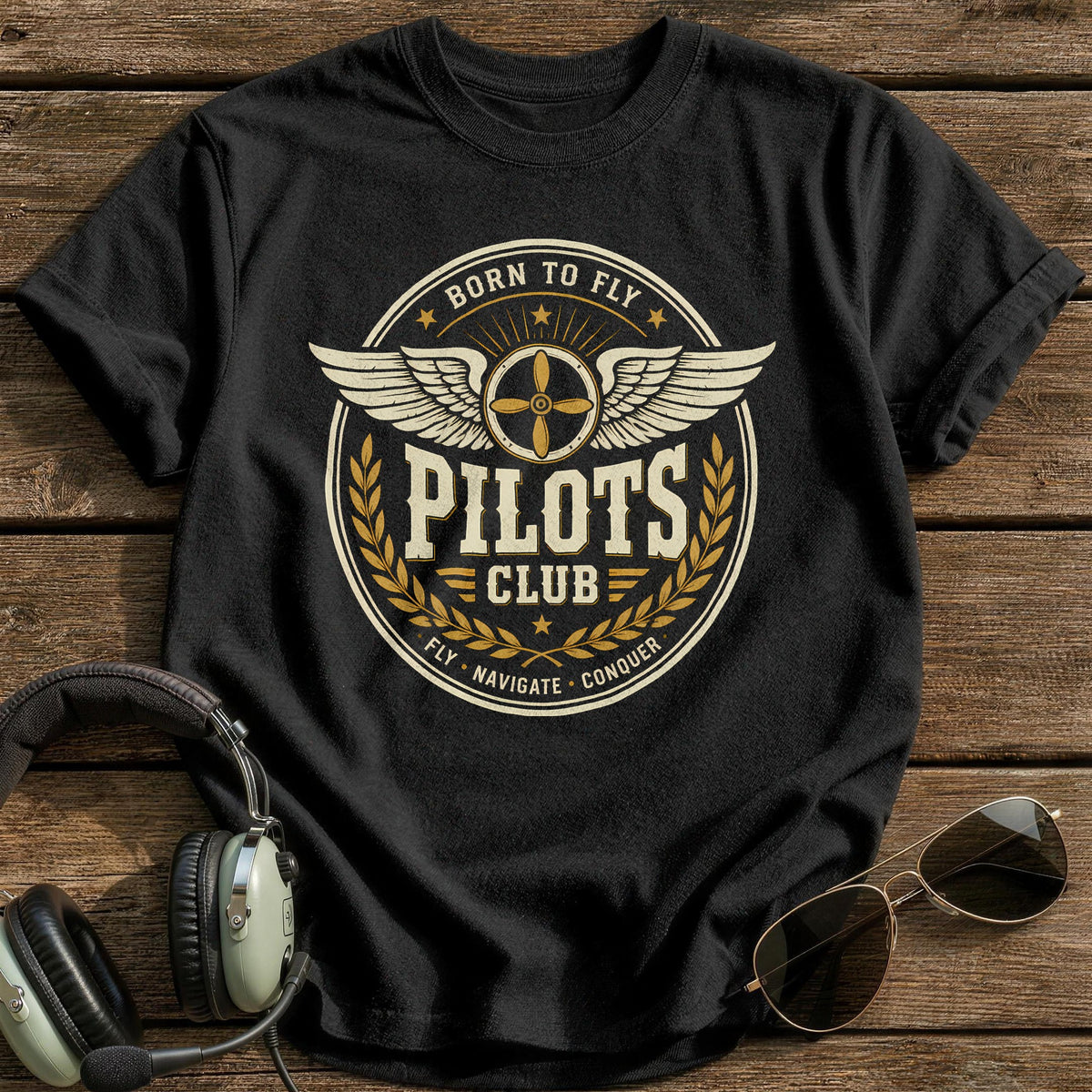 Pilots Club Roundel 83 T-Shirt - Black