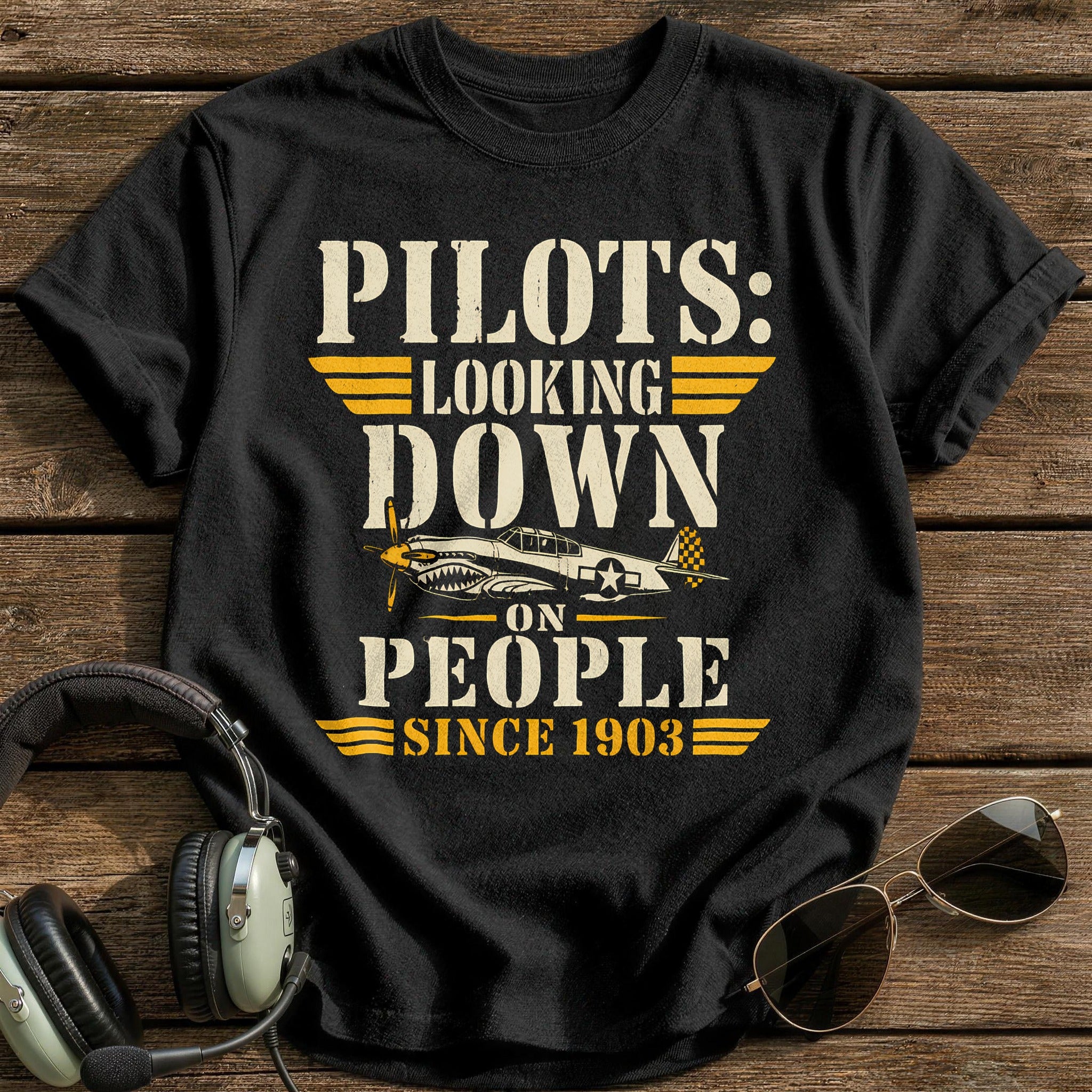 Pilots Looking Down - Black