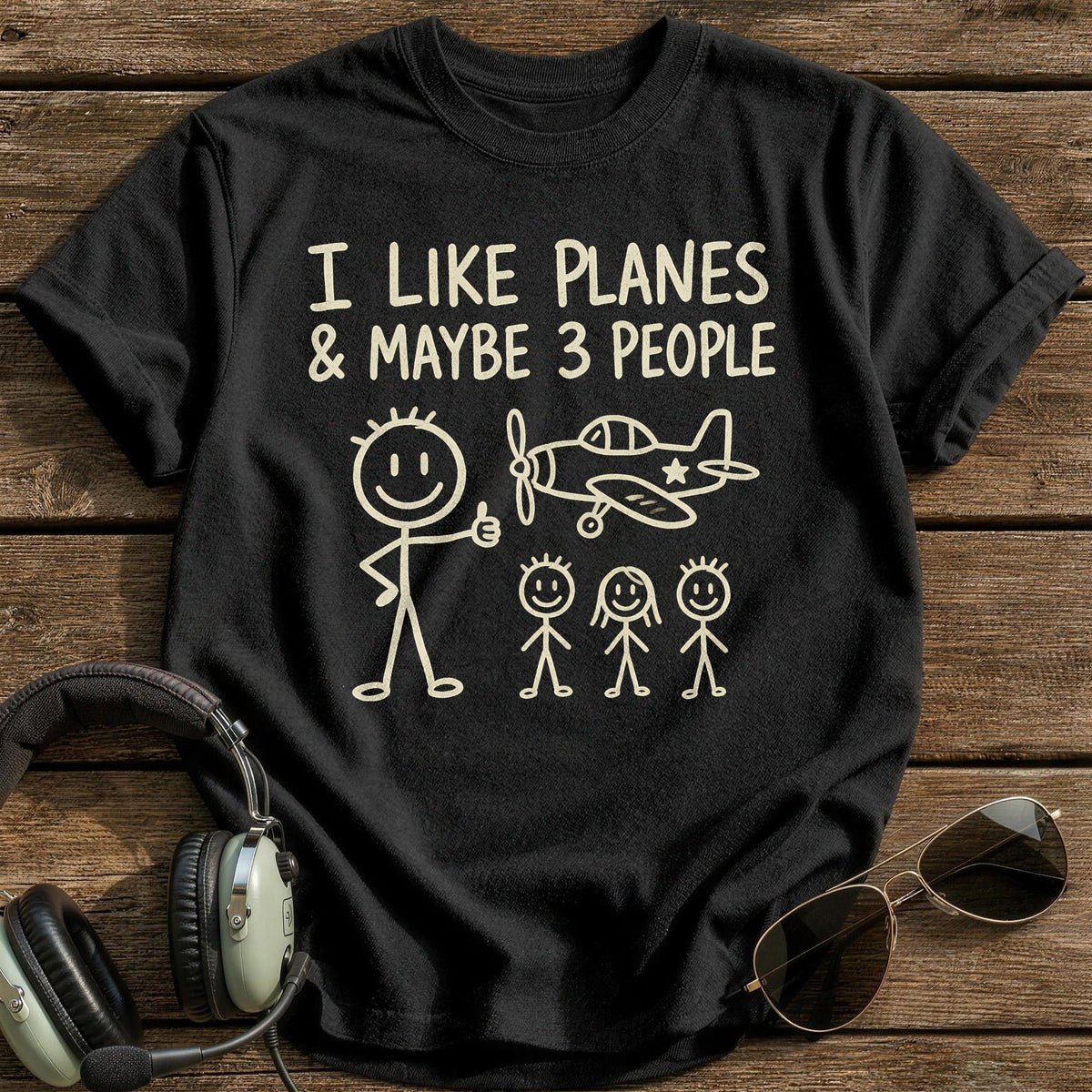 Planes 3 People 71 Kids T-Shirt - Black