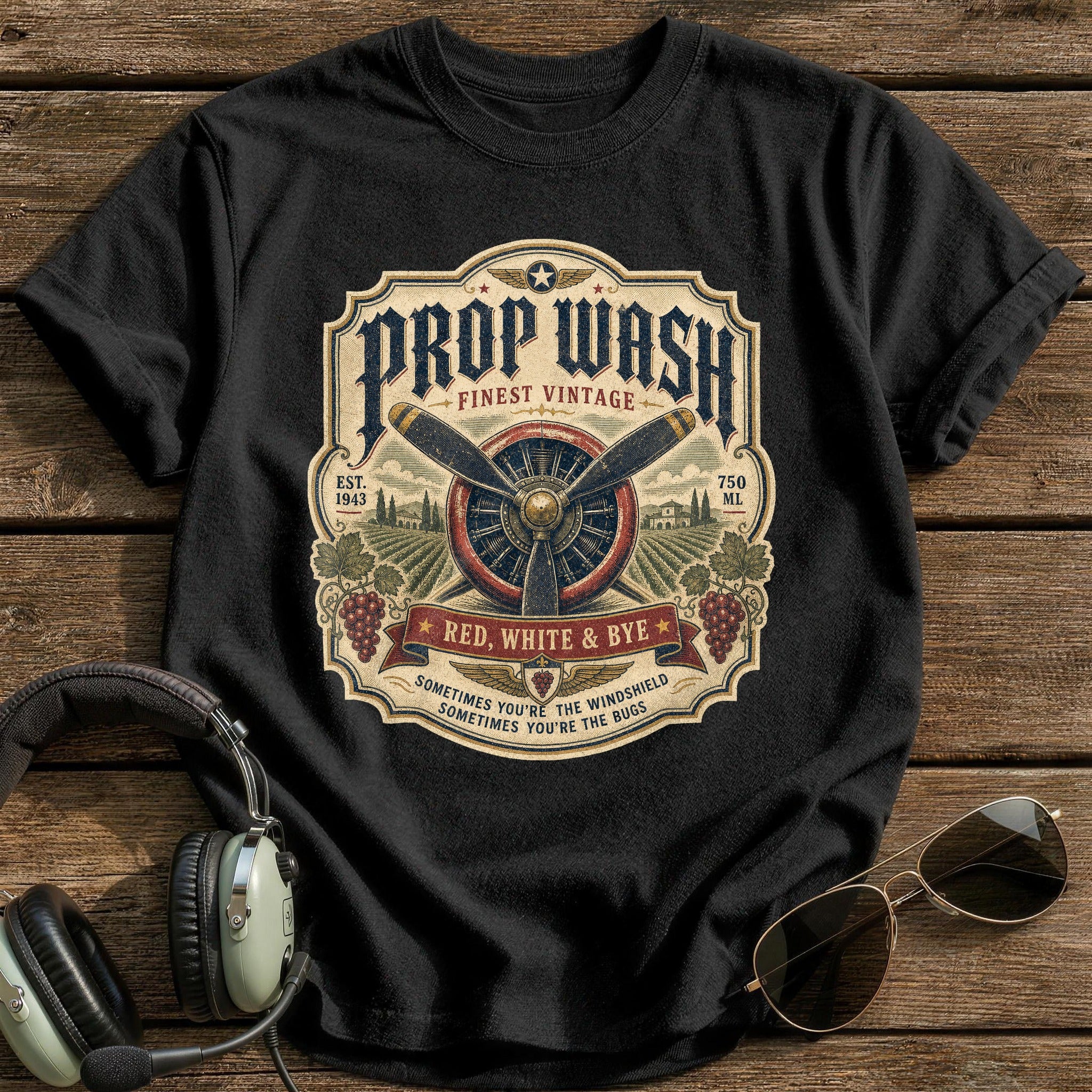 Prop Wash Finest Vintage T-Shirt - Black