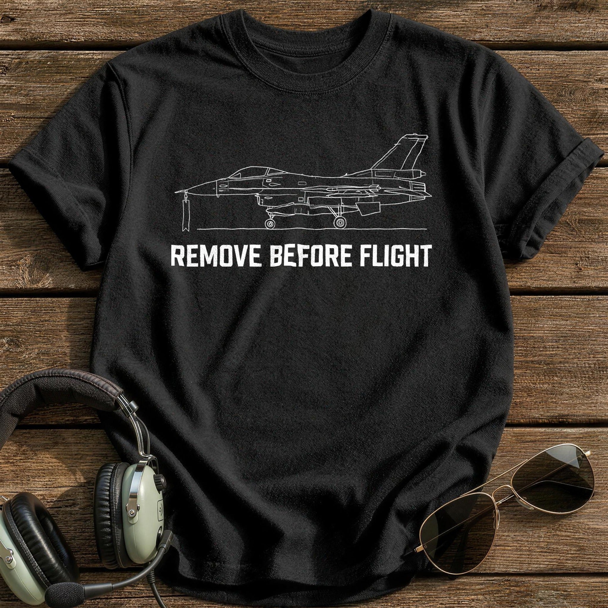 Remove Before Flight 59 T-Shirt - Black
