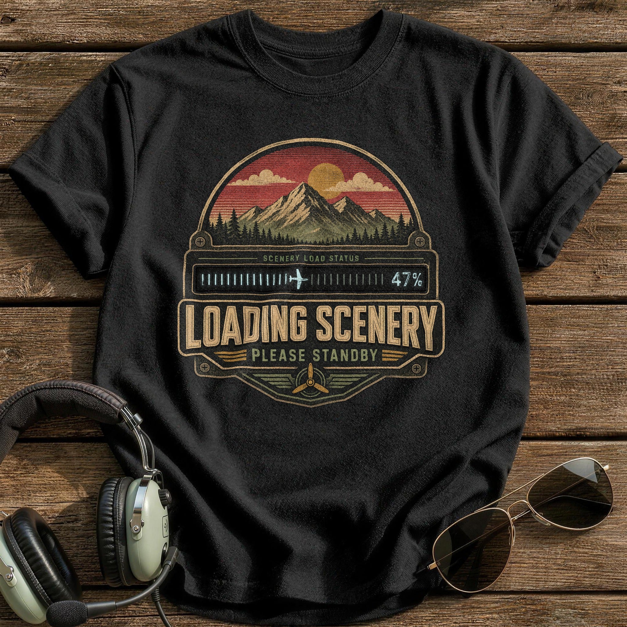 Scenery Load Status T-Shirt - Black