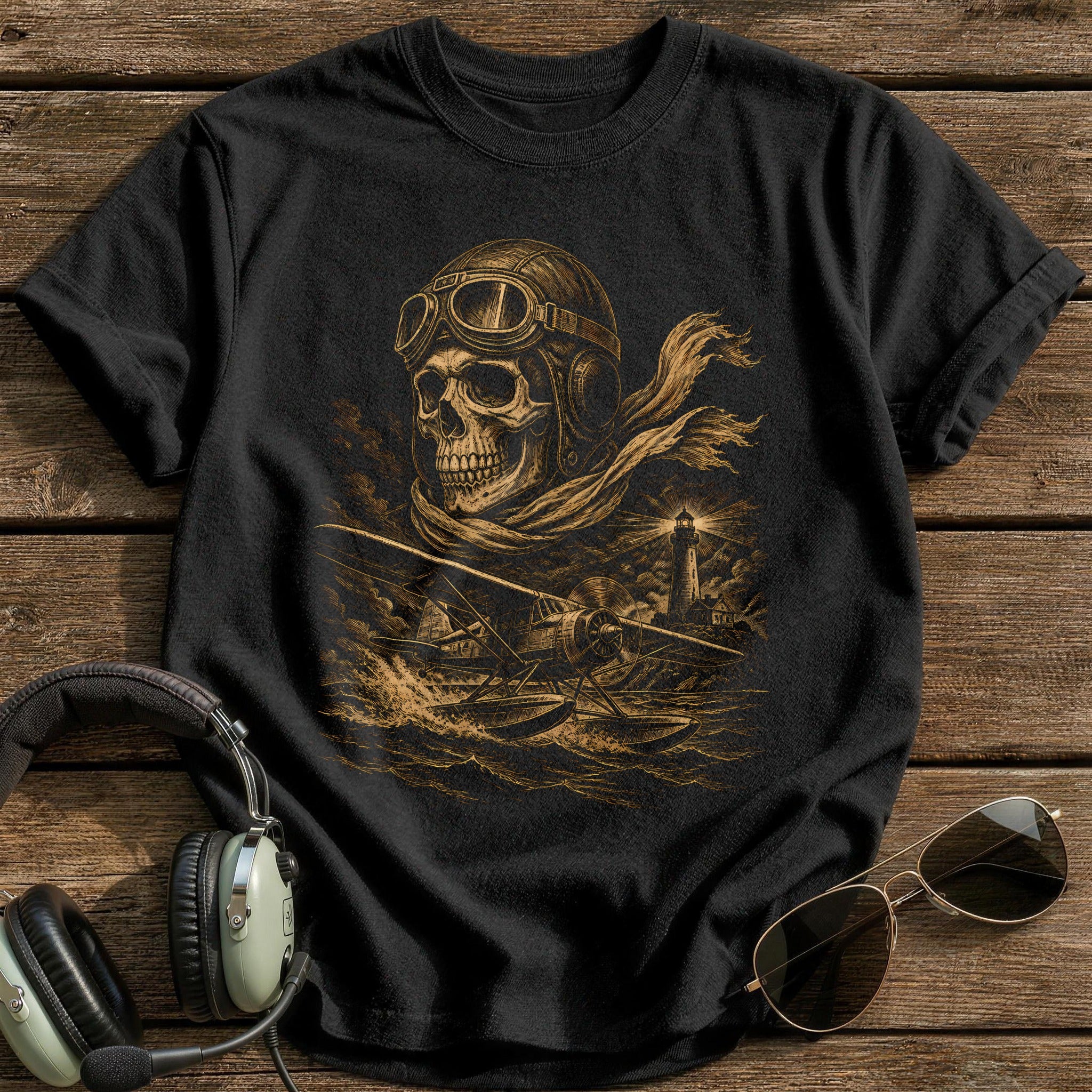 Seaplane Lighthouse 35 T-Shirt - Black
