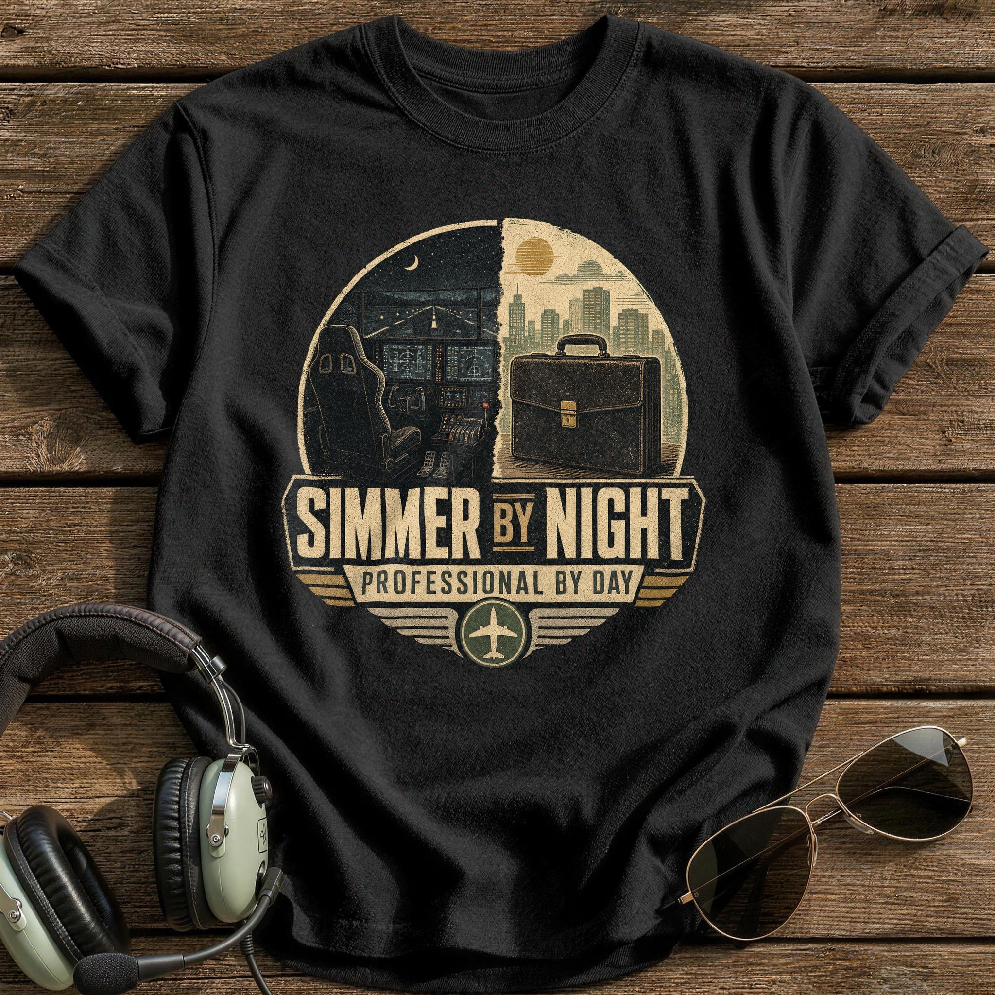 Simmer by Night T-Shirt - Black