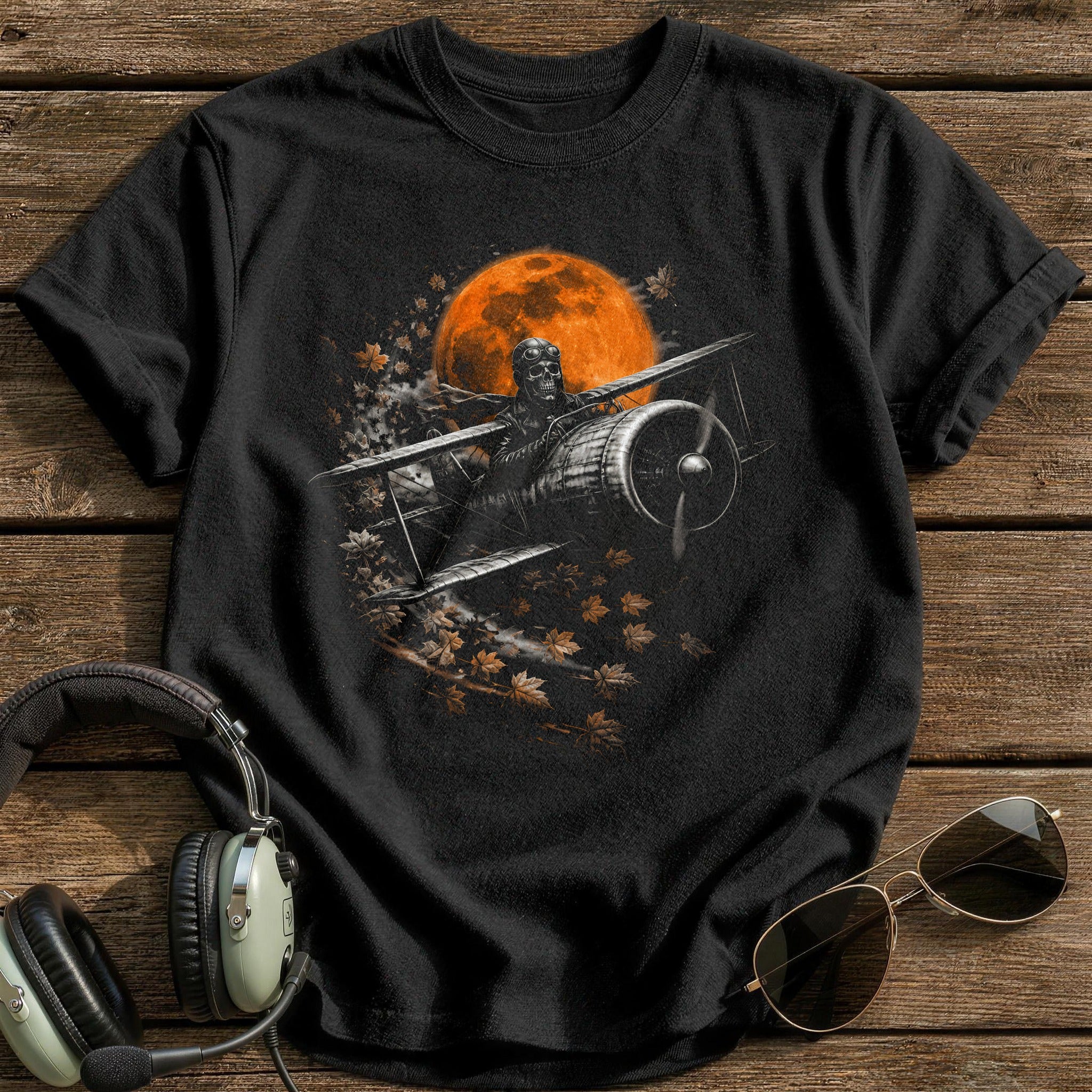 Skeleton Pilot Biplane 66 - Black
