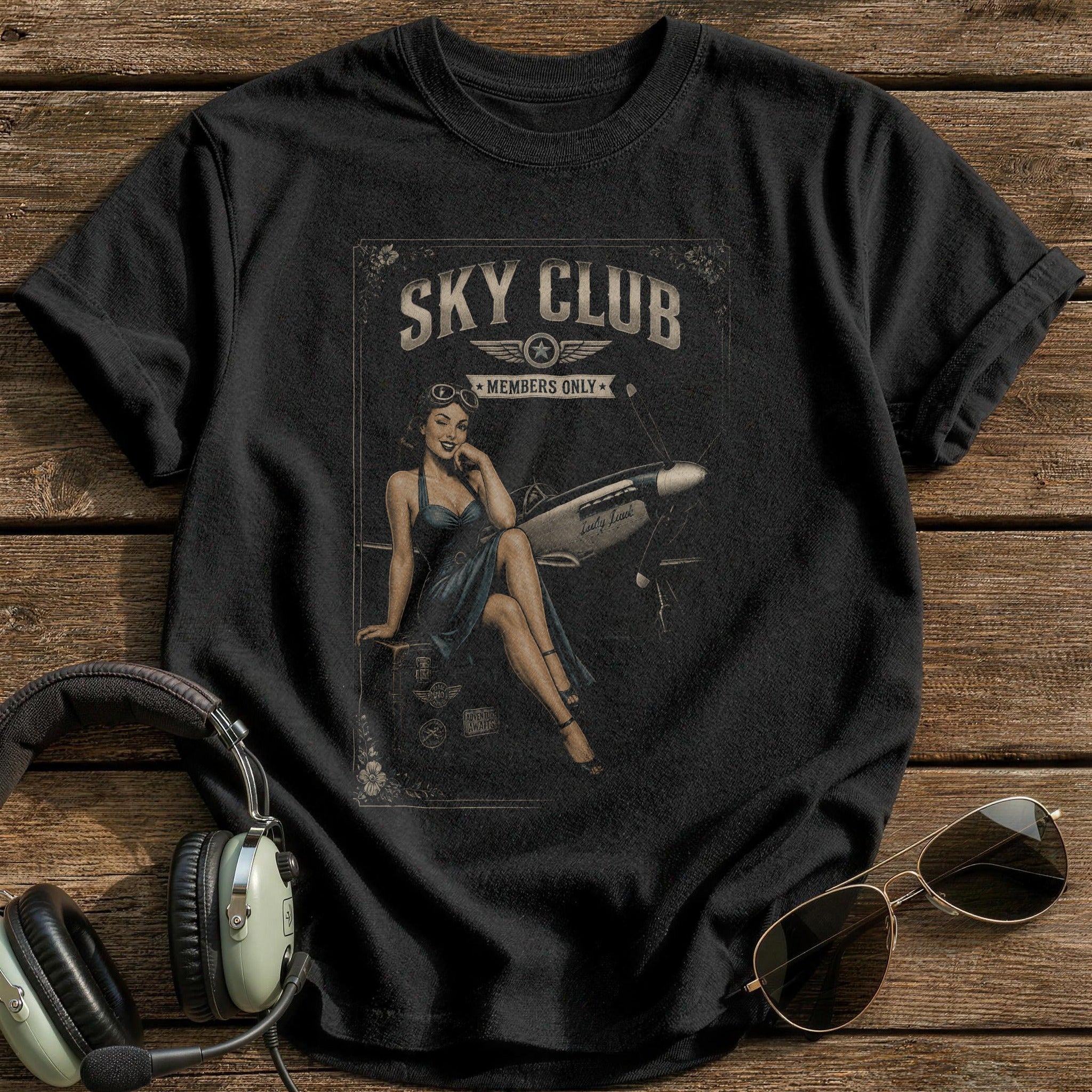 Sky Club T-Shirt - Black