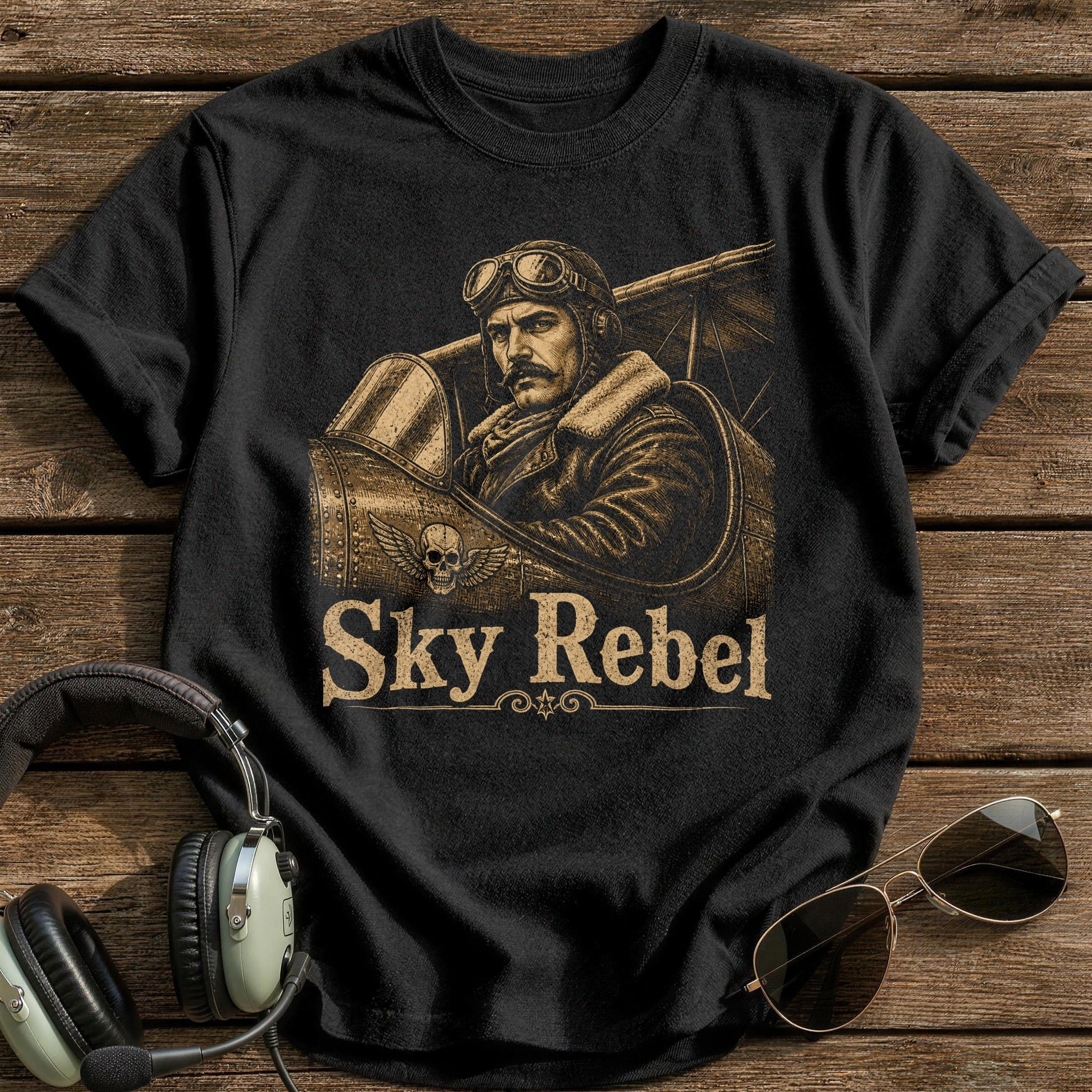 Sky Rebel T-Shirt - Black