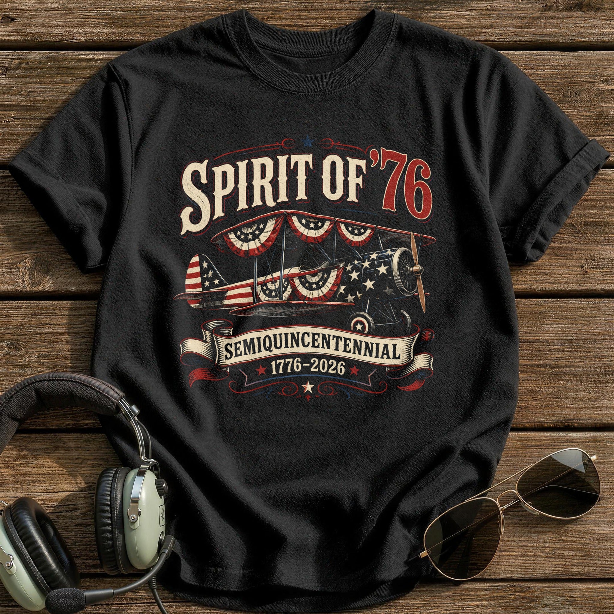 Spirit Of '76 Aviator T-Shirt - Black