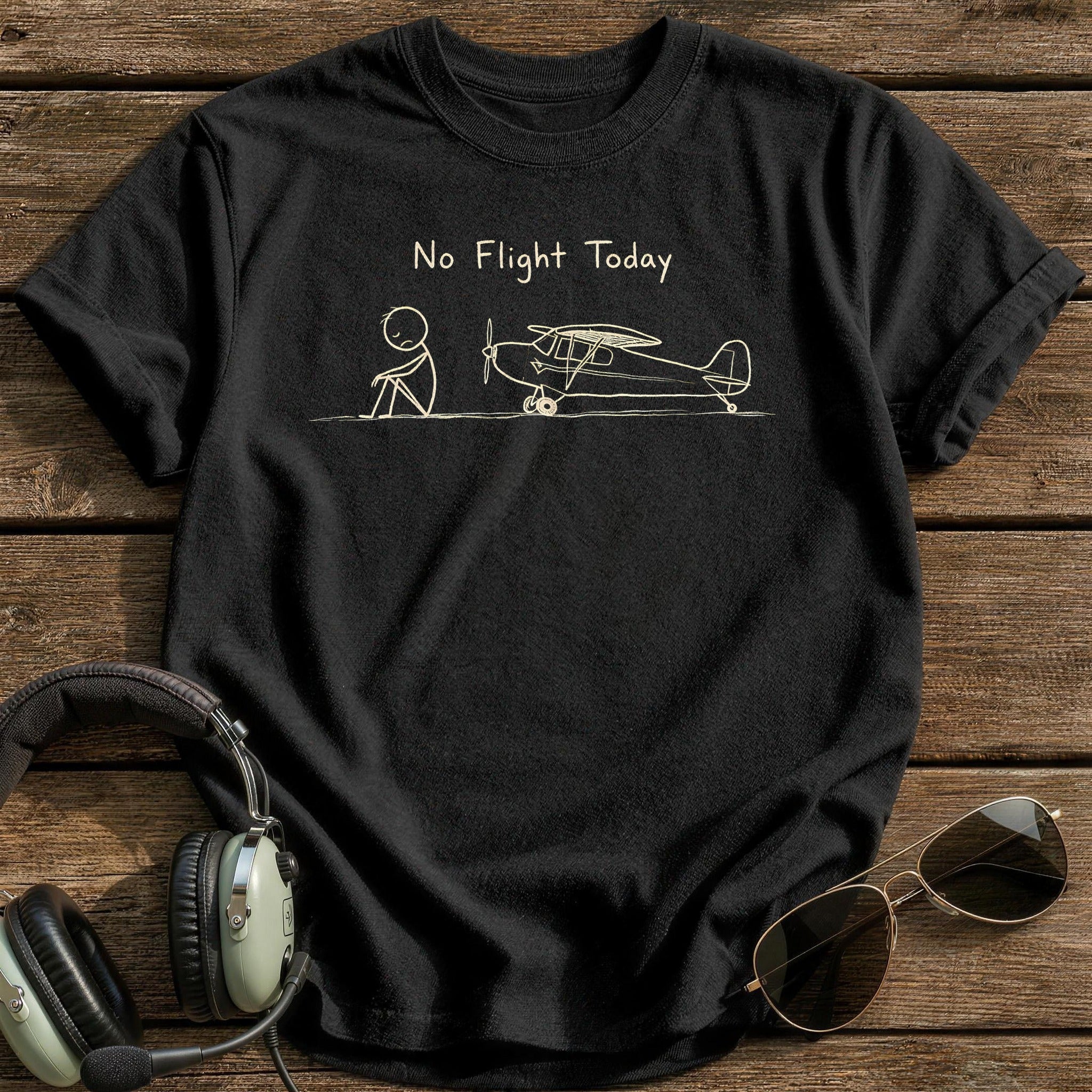 Stickman Piper Cub No Flight Today 80 - Black