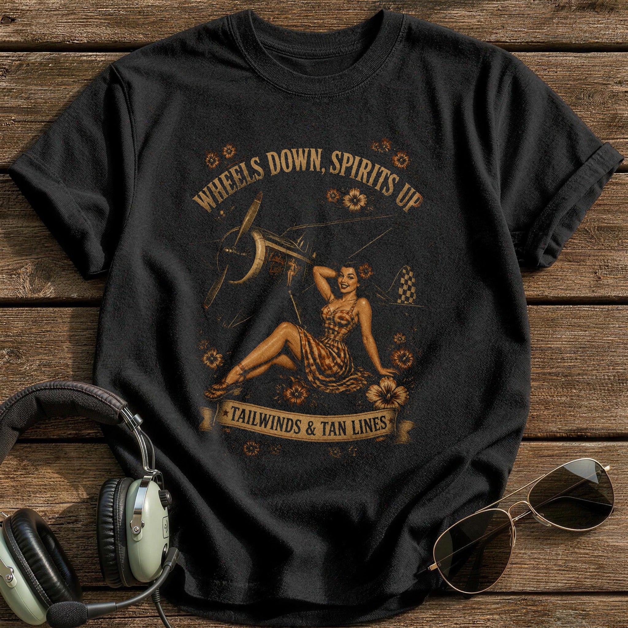 Tailwinds & Tan Lines T-Shirt - Black