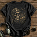 Test Pilot Skull Flying Helmet T-Shirt - Black