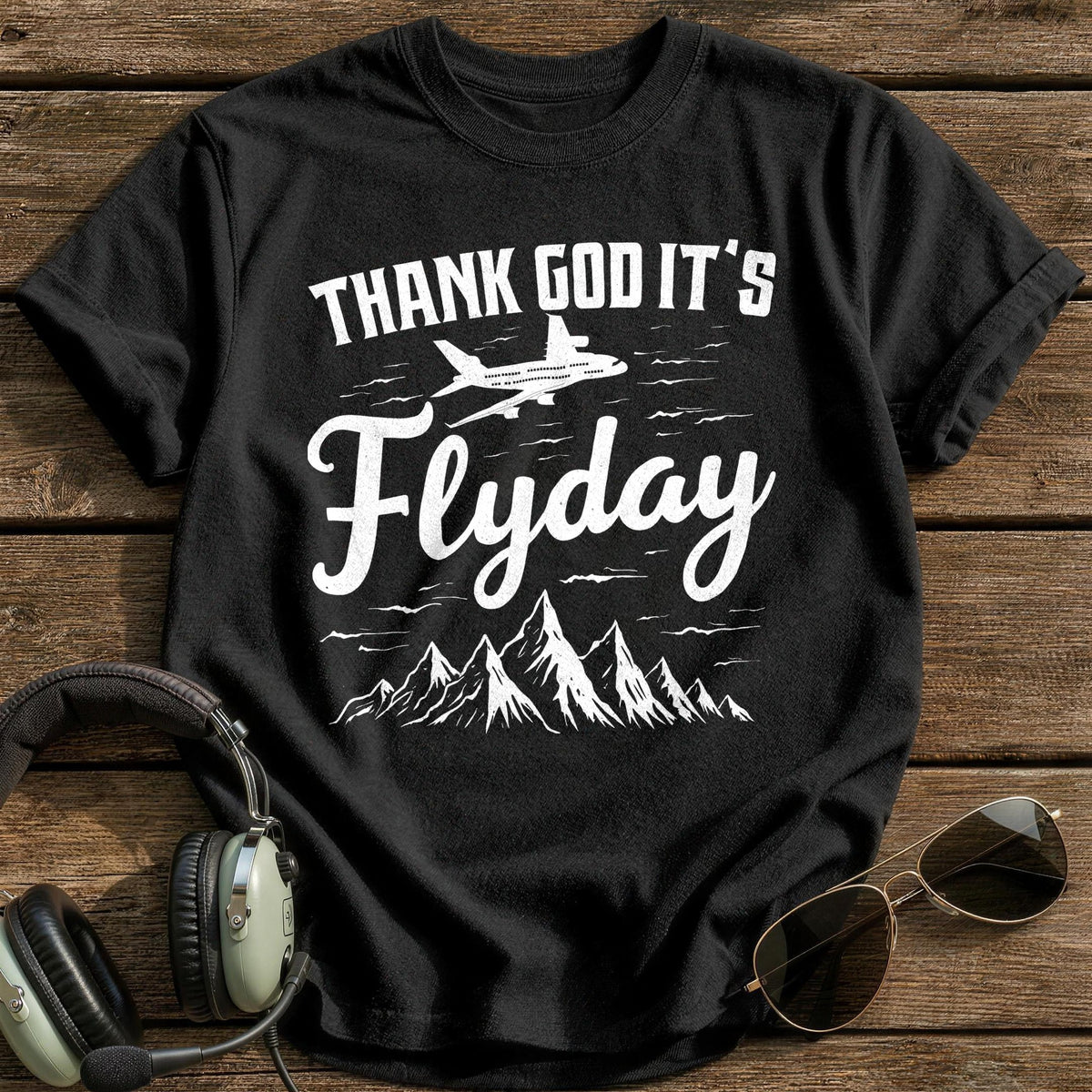 Thank God It's Flyday T-Shirt - Black