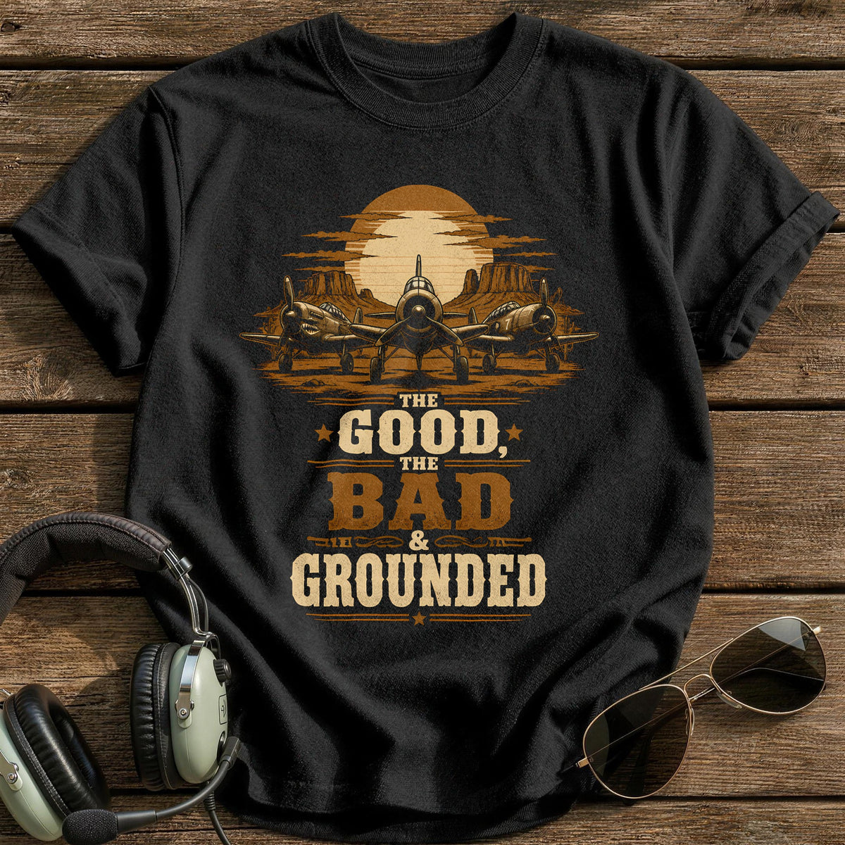The Good, The Bad & Grounded T-Shirt - Black