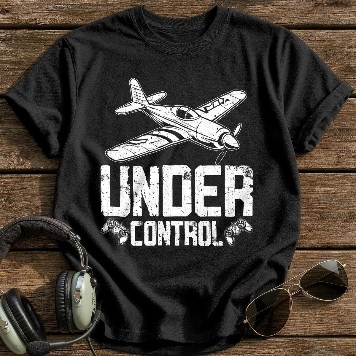Under Control RC Plane T-Shirt - Black