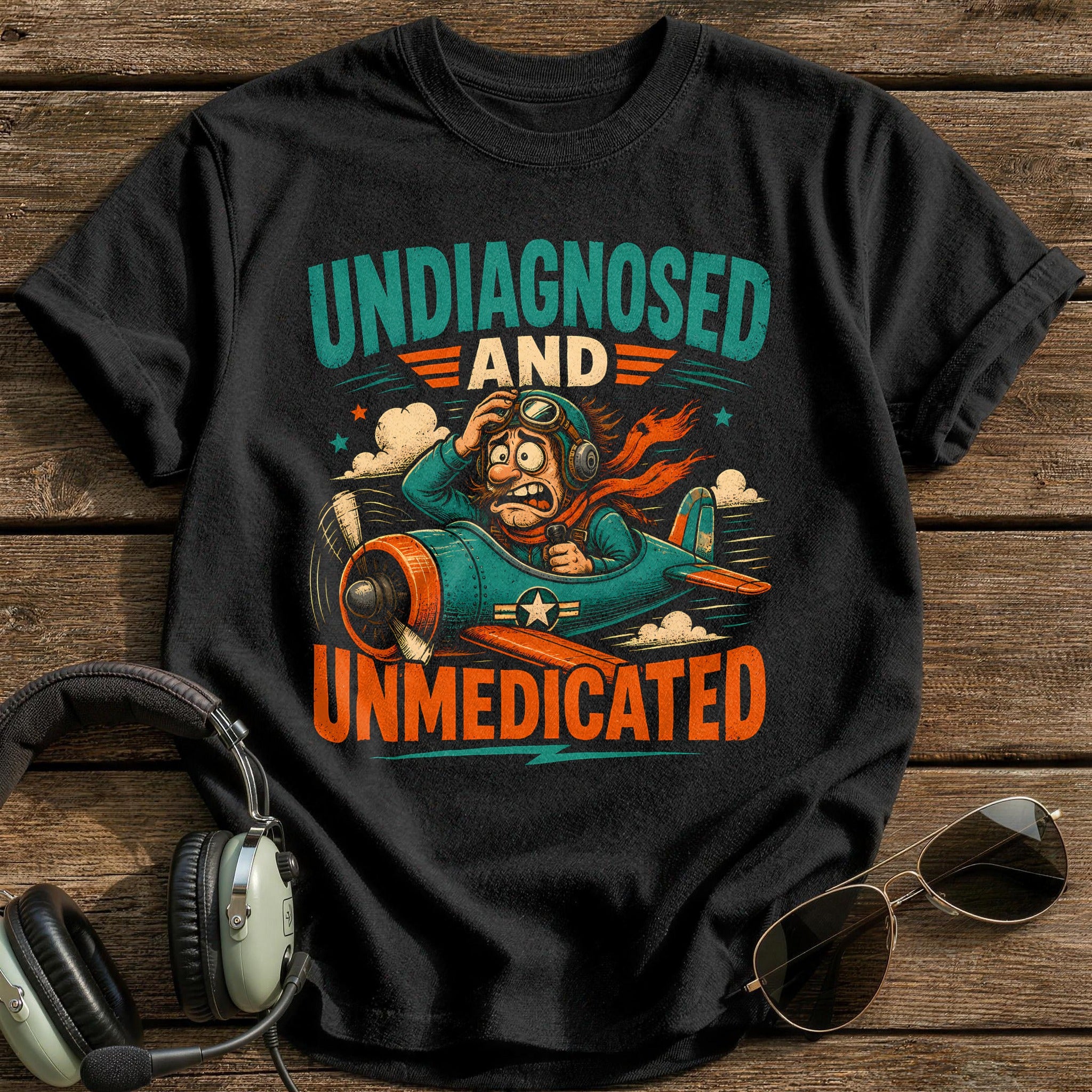 Undiagnosed And Airborne - Black
