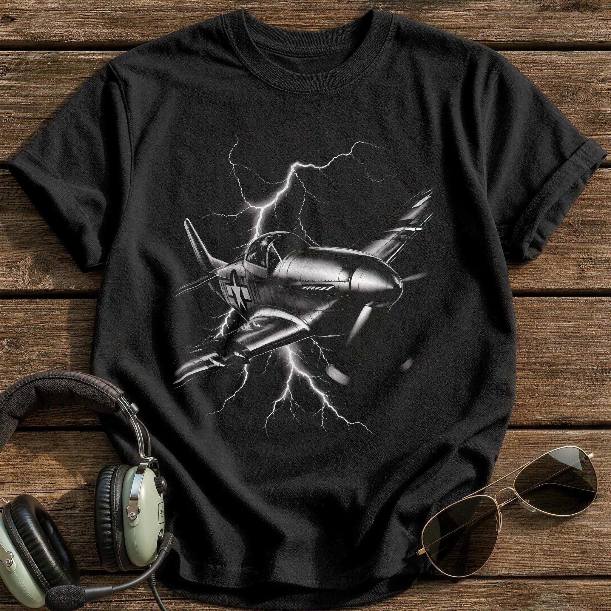 Warbird Lightning Storm T-Shirt - Black