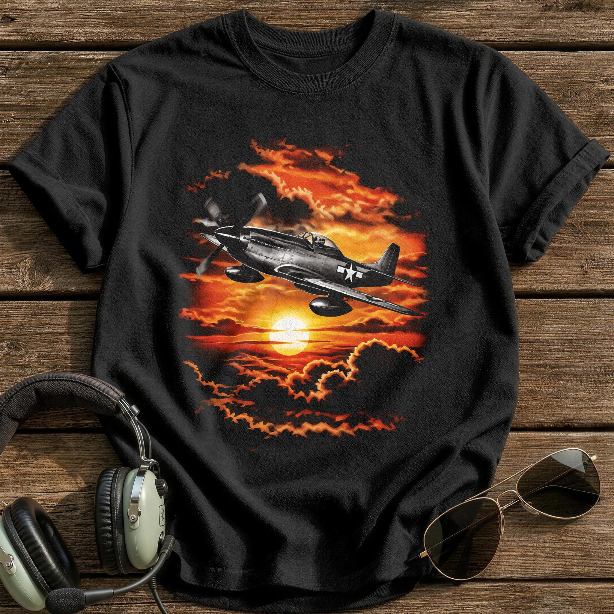 Warbird Sunset T-Shirt - Black