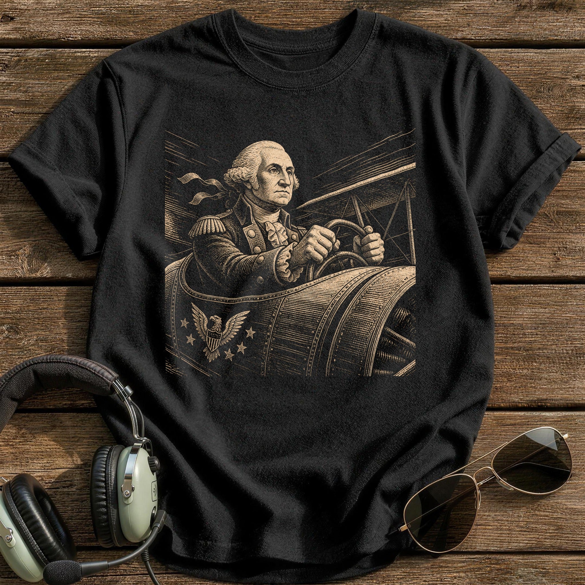 Washington At The Stick T-Shirt - Black