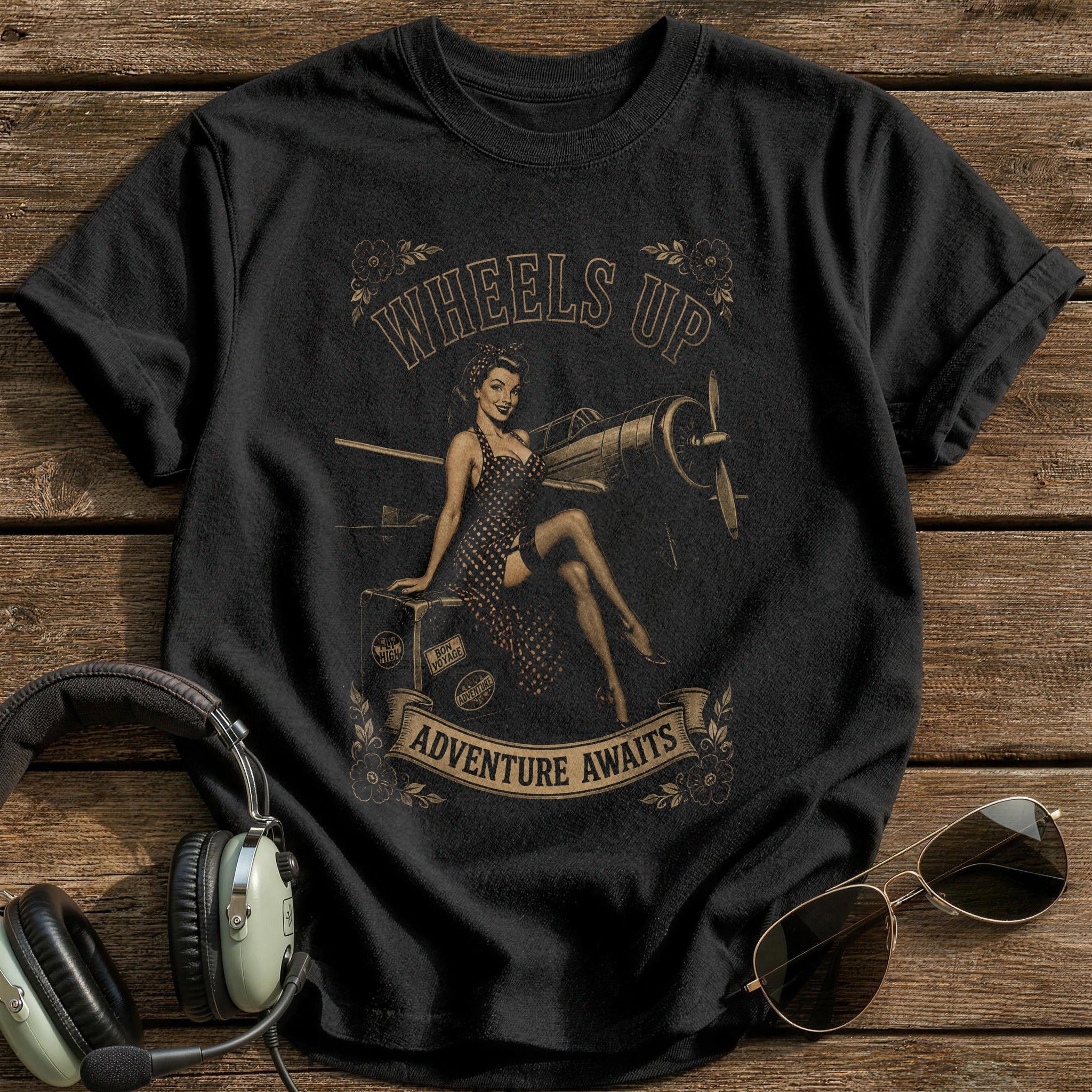 Wheels Up T-Shirt - Black