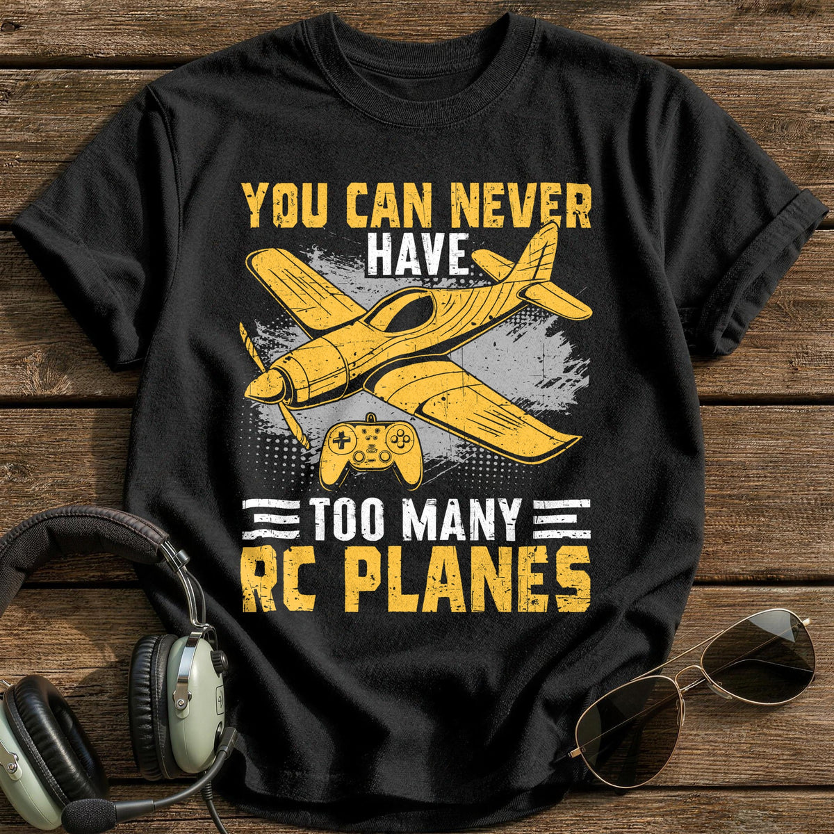 You Can Never Have Too Many RC Planes 2 T-Shirt - Black