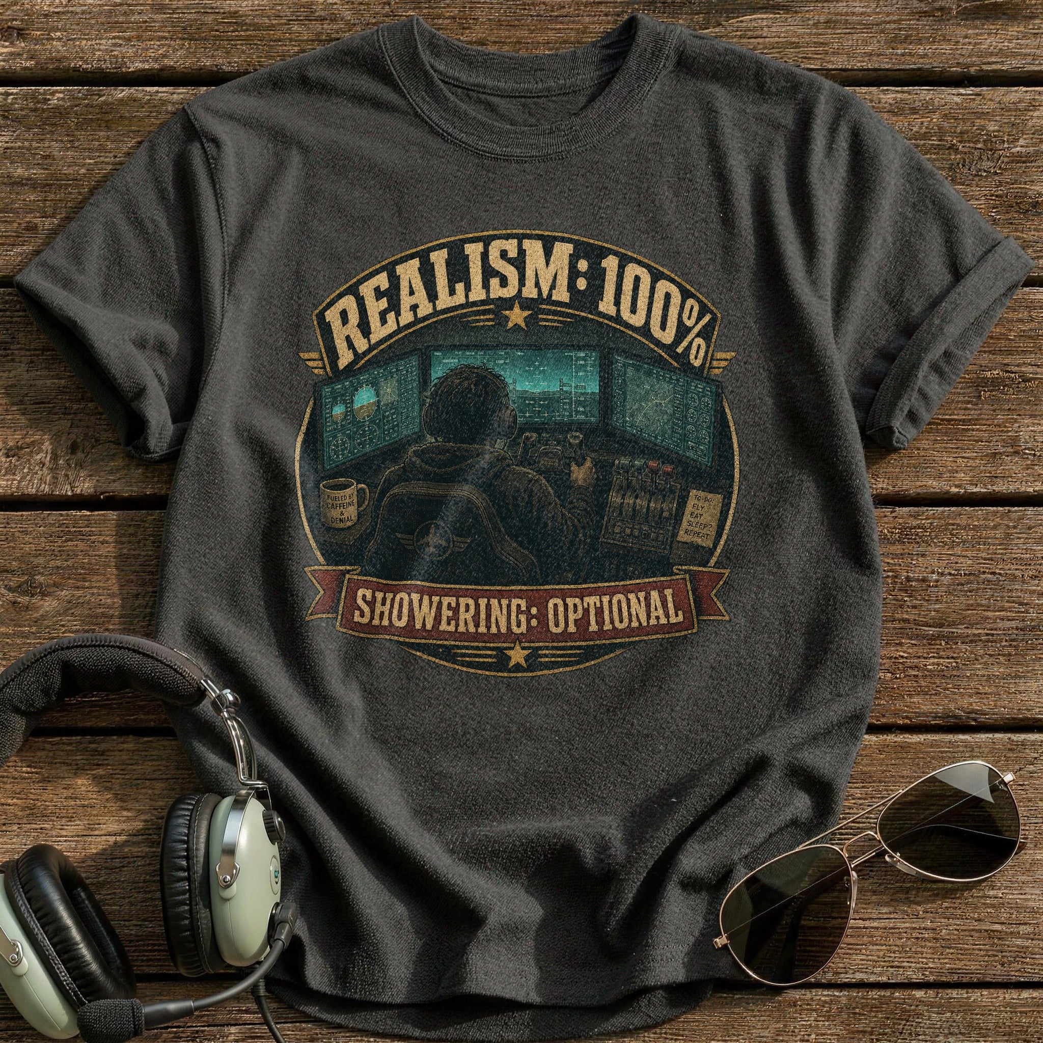 Realism 100% T-Shirt - Charcoal
