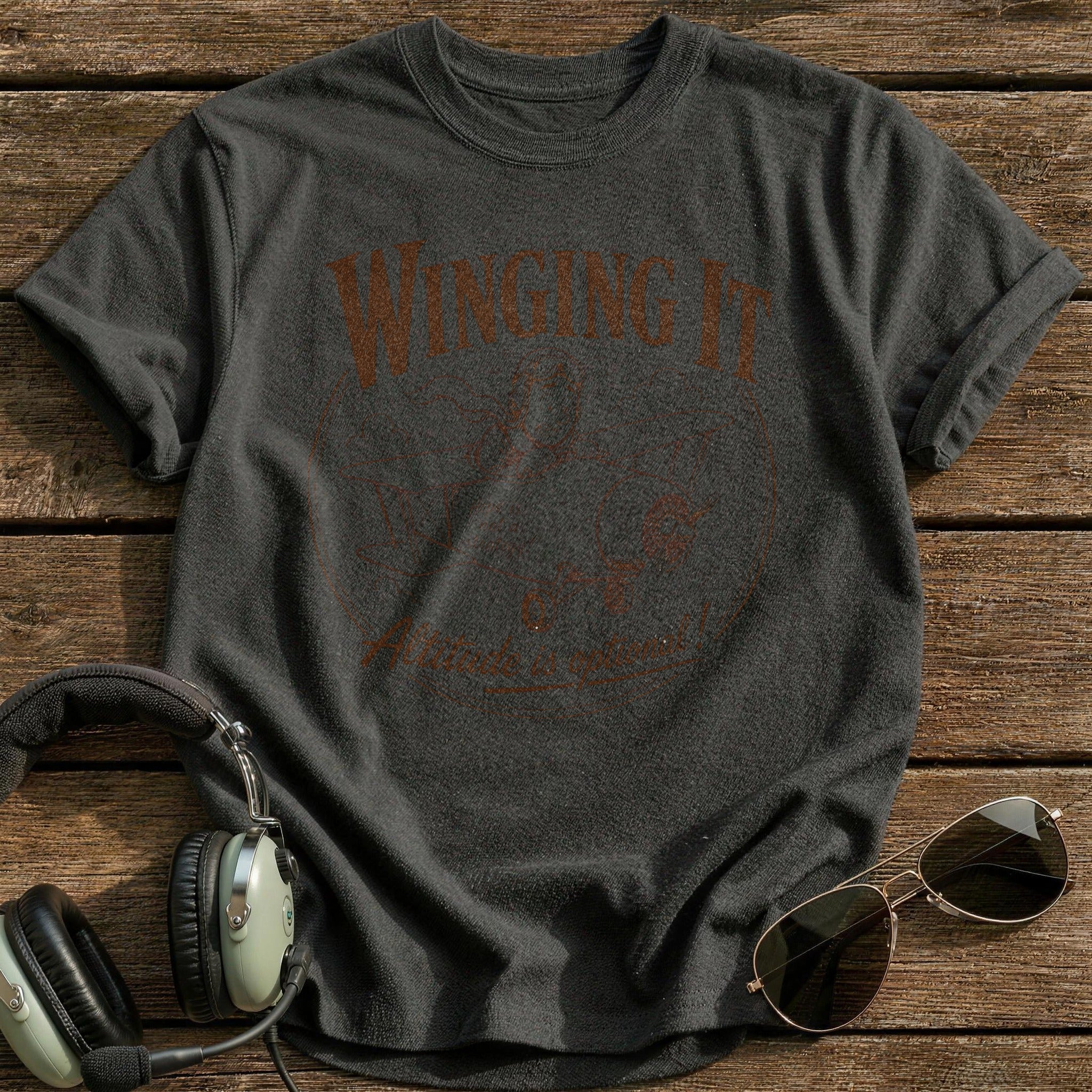 Winging It T-Shirt - Charcoal