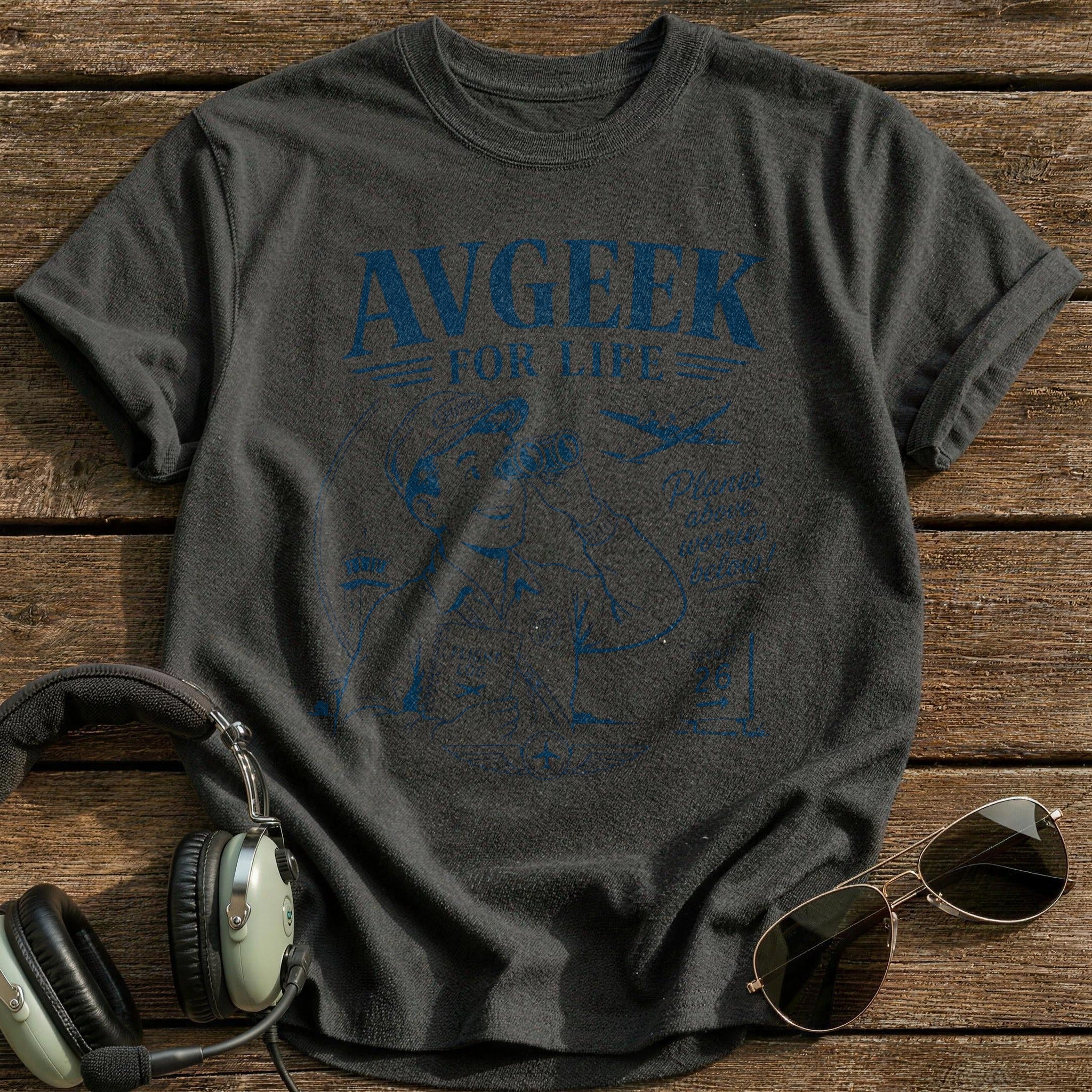 Avgeek for Life T-Shirt - Charcoal