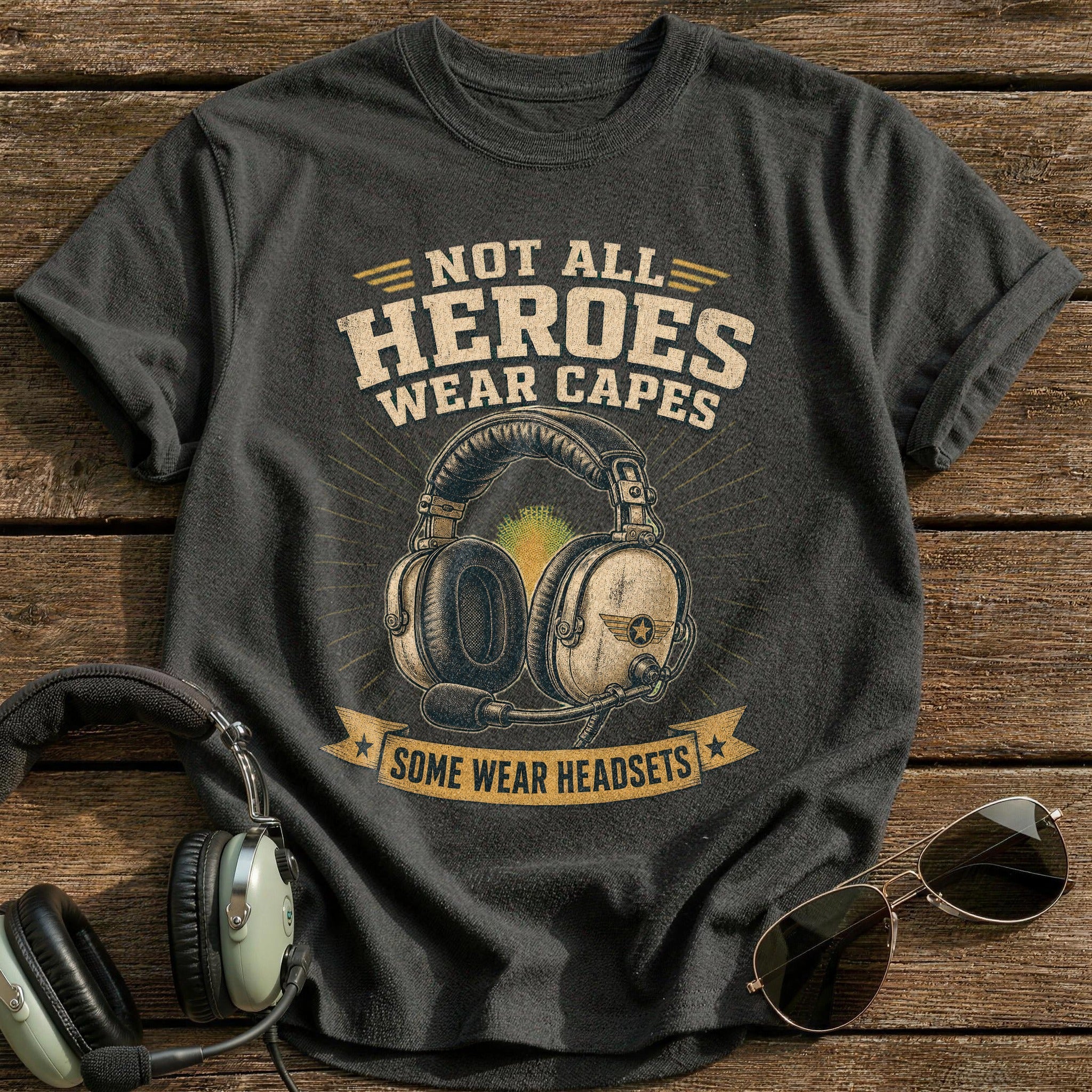 Not All Heroes Wear Capes T-Shirt - Charcoal