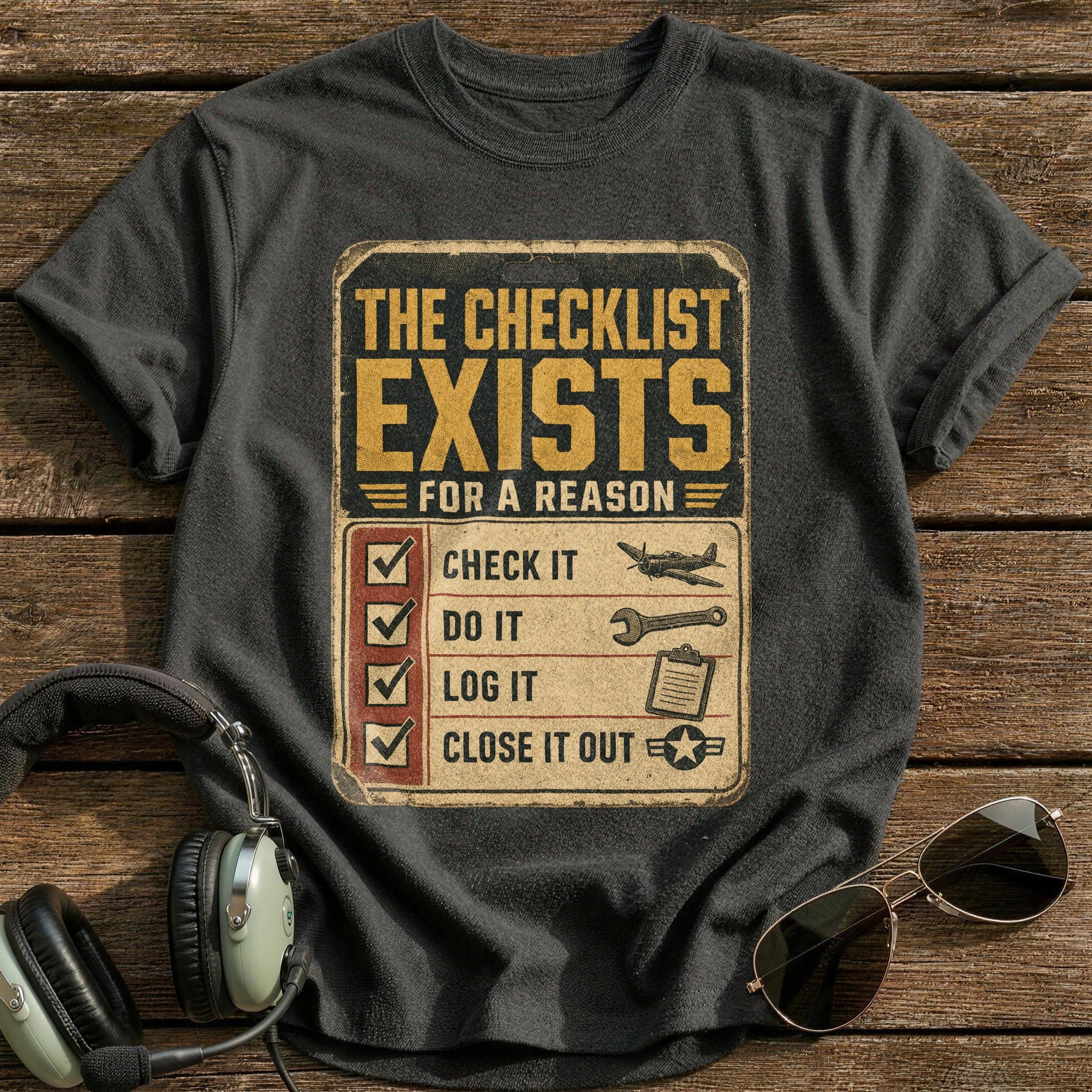 The Checklist Exists T-Shirt - Charcoal