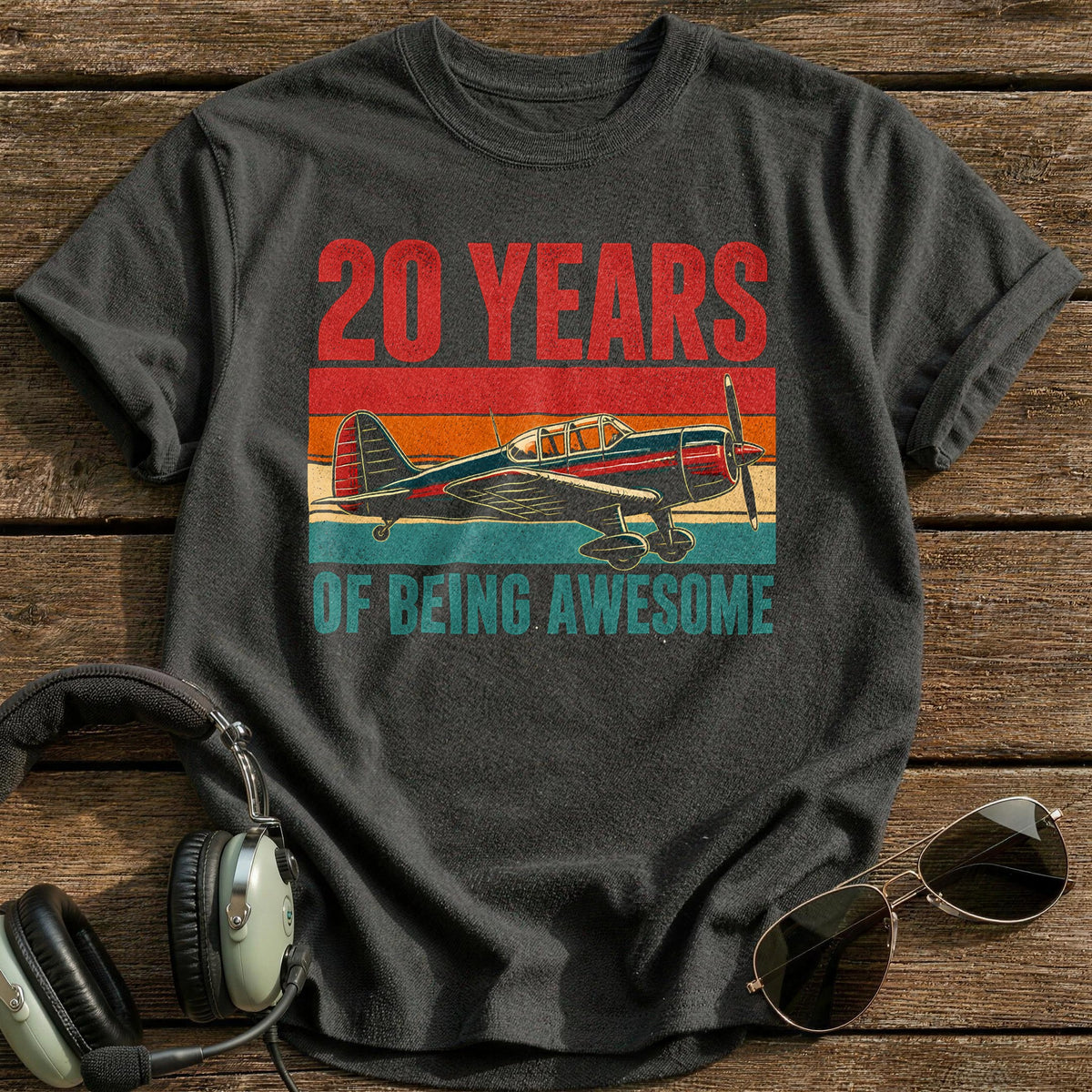 20 Being Awesome T-Shirt - Charcoal