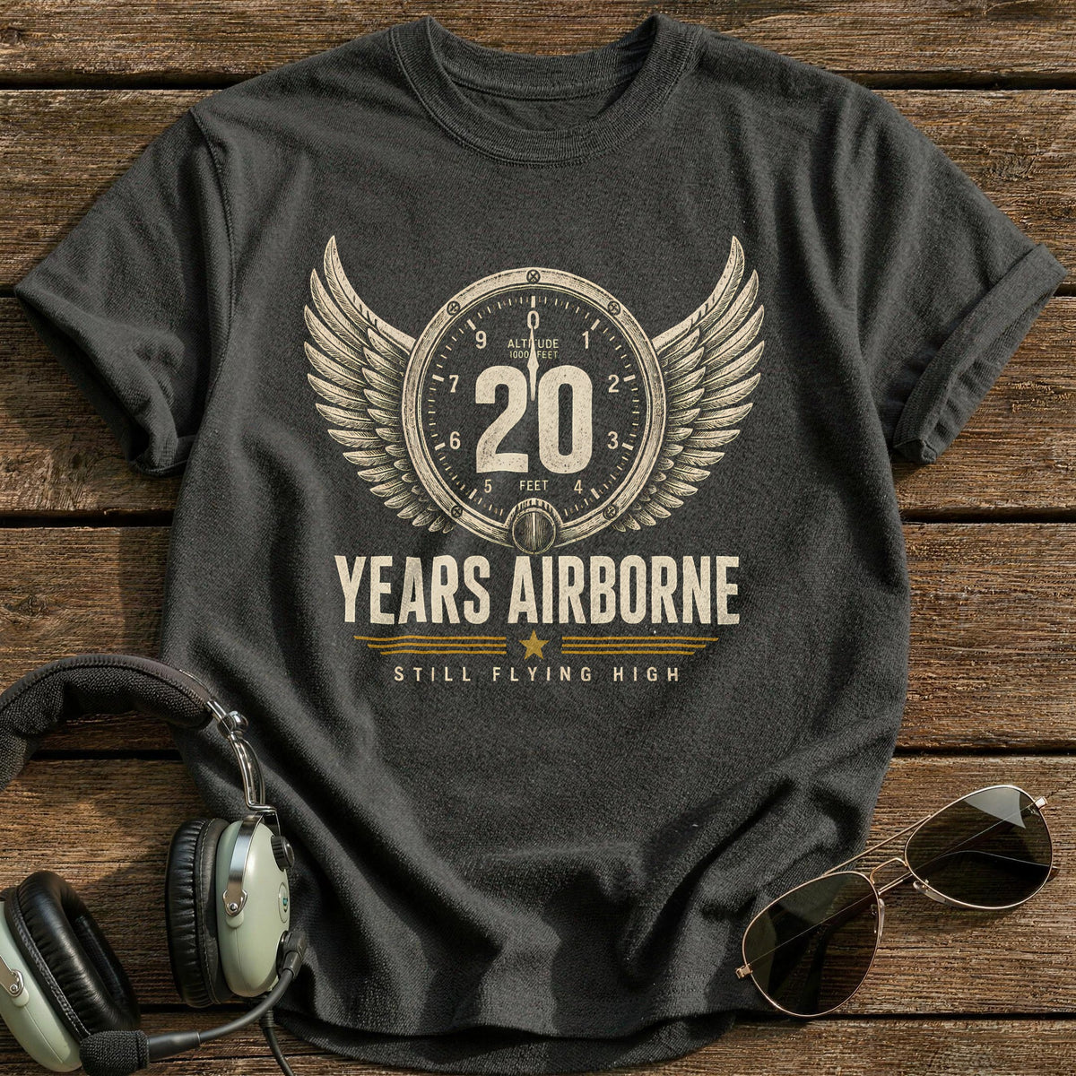20 Still Flying T-Shirt - Charcoal
